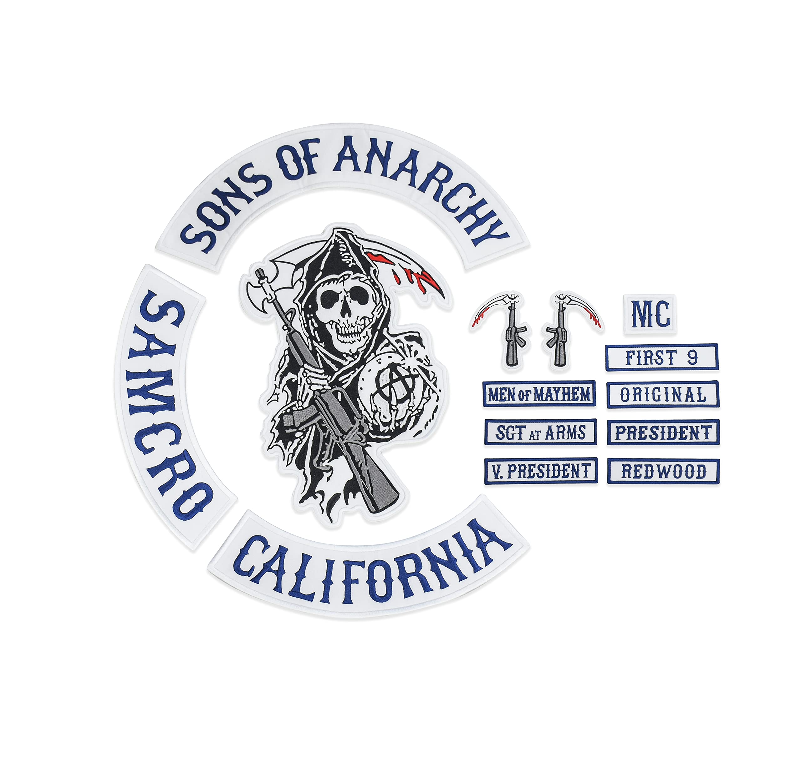 Нашивка Sons of Patch Anarchy Biker Motorcycle на спине, большая вышивка, термонаклейка
Нашивка Sons of Patch Anarchy Biker Motorcycle на спине, большая вышивка, термонаклейка