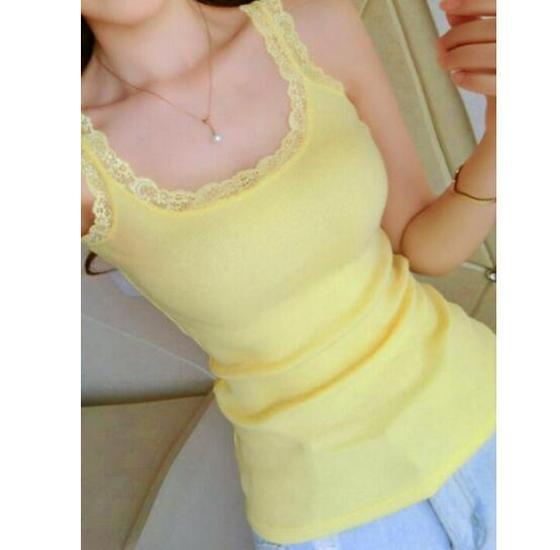 Women s Slim-Fit Lace Ribbed Camisole - Candy Color Summer Vest One Size жовтий
Women s Slim-Fit Lace Ribbed Camisole - Candy Color Summer Vest One Size жовтий