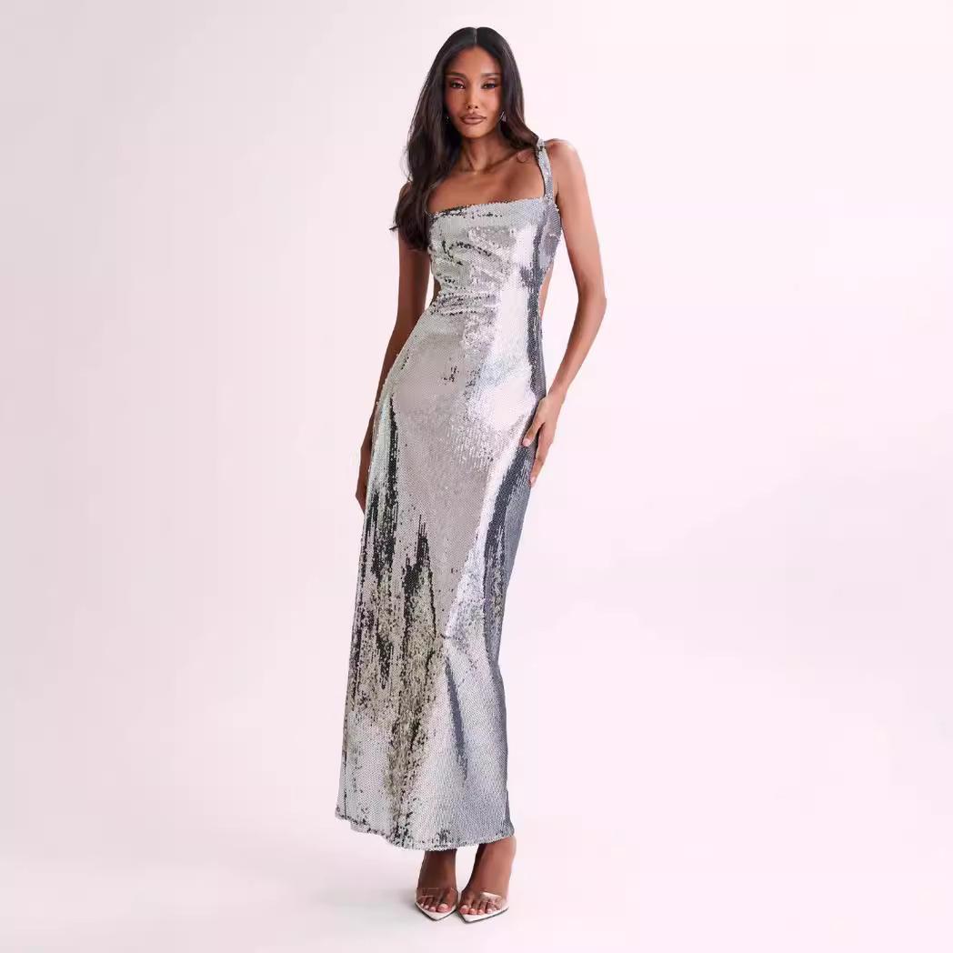 Женское вечернее платье с пайетками, сексуальное облегающее платье с открытой спиной и подтяжками XL
Женское вечернее платье с пайетками, сексуальное облегающее платье с открытой спиной и подтяжками XL