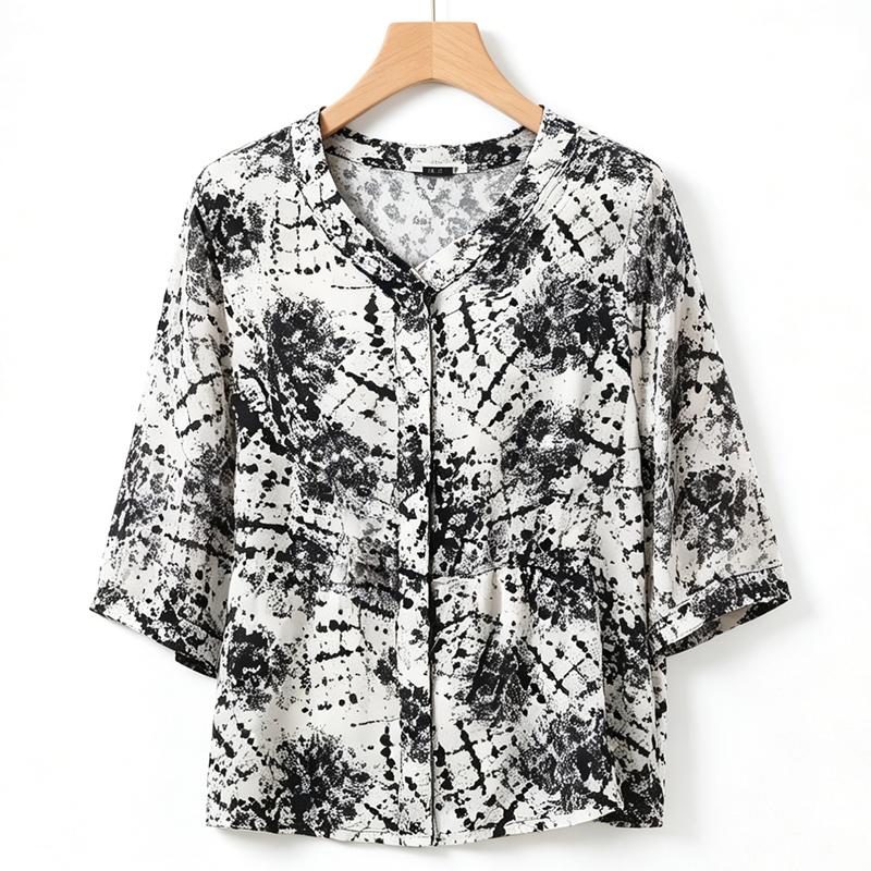 Women s Plus Size Floral Print Blouse, 3/4 Sleeve V Neck Chiffon Shirt for Middle-Aged Women 7XL
Women s Plus Size Floral Print Blouse, 3/4 Sleeve V Neck Chiffon Shirt for Middle-Aged Women 7XL