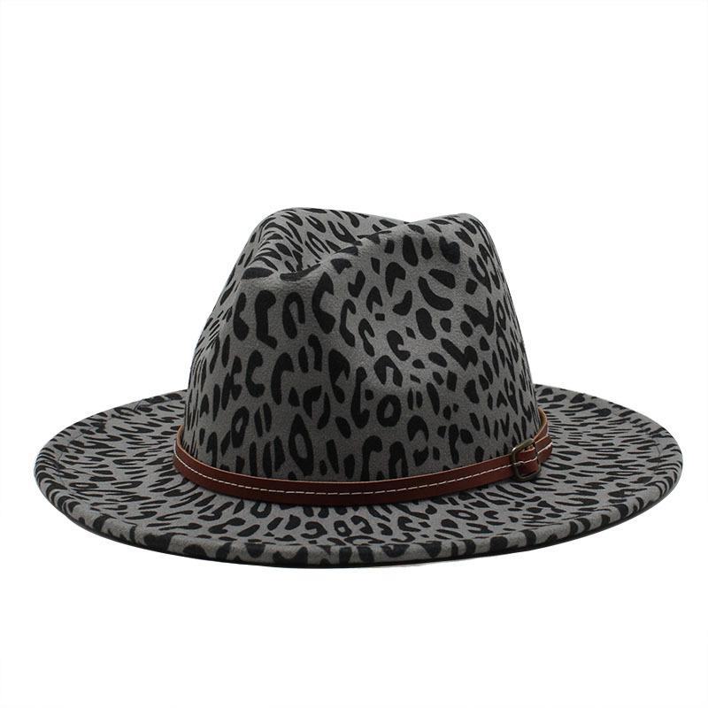 High-End Woolen Leopard Print Top Hat, Flat-Brimmed Big Eave Hat, Couple Hat, Jazz Hat. M56-59CM темно-сірий
High-End Woolen Leopard Print Top Hat, Flat-Brimmed Big Eave Hat, Couple Hat, Jazz Hat. M56-59CM темно-сірий