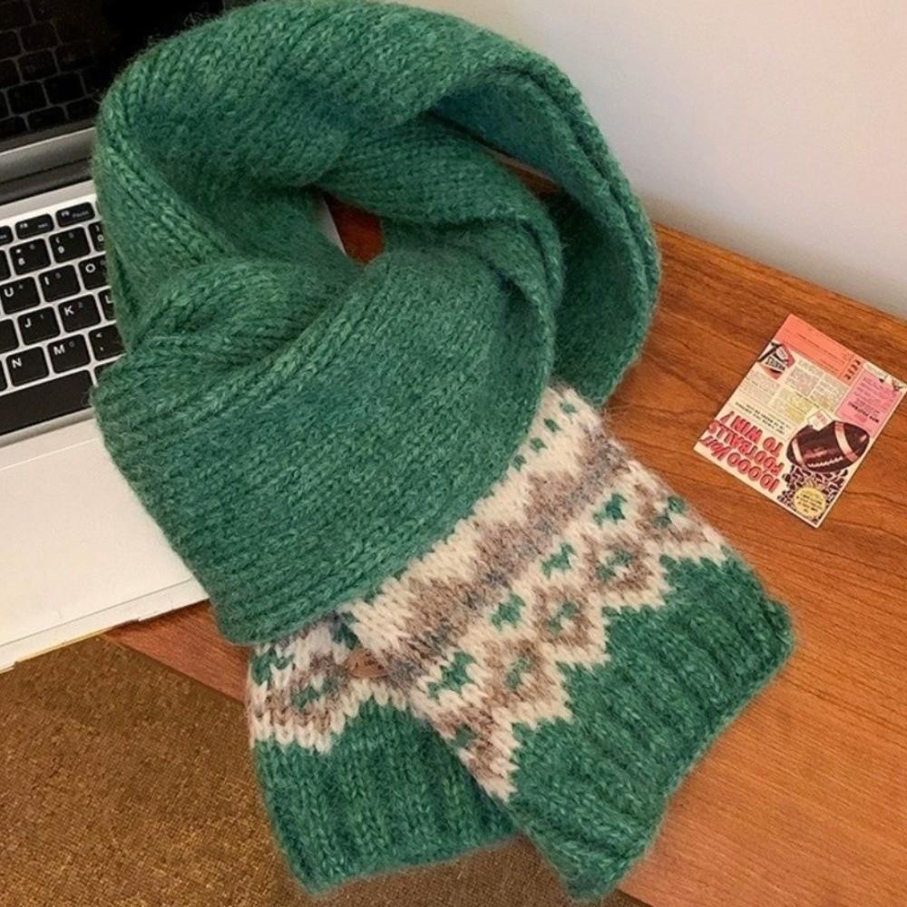 Plush Winter Cashmere Scarves Wool Fair Isle Style Shawl Simple Jacquard Knitted Scarf Student
Plush Winter Cashmere Scarves Wool Fair Isle Style Shawl Simple Jacquard Knitted Scarf Student