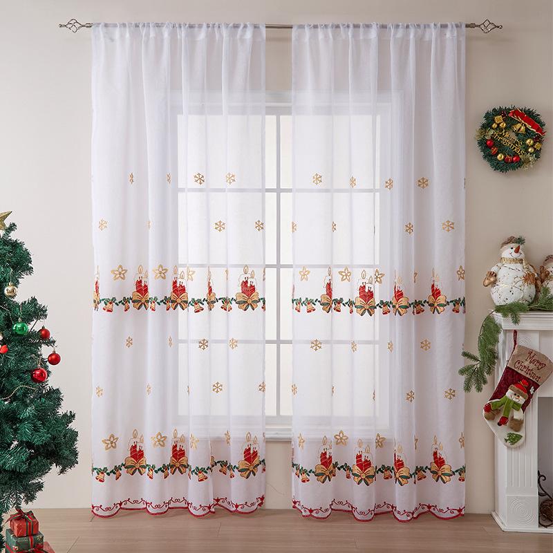 1pcs Christmas Embroidered Snowflake Sheer Curtains for Living Room Festive Holiday Window Drapes Home Decoration Curtain 130x214cm
1pcs Christmas Embroidered Snowflake Sheer Curtains for Living Room Festive Holiday Window Drapes Home Decoration Curtain 130x214cm