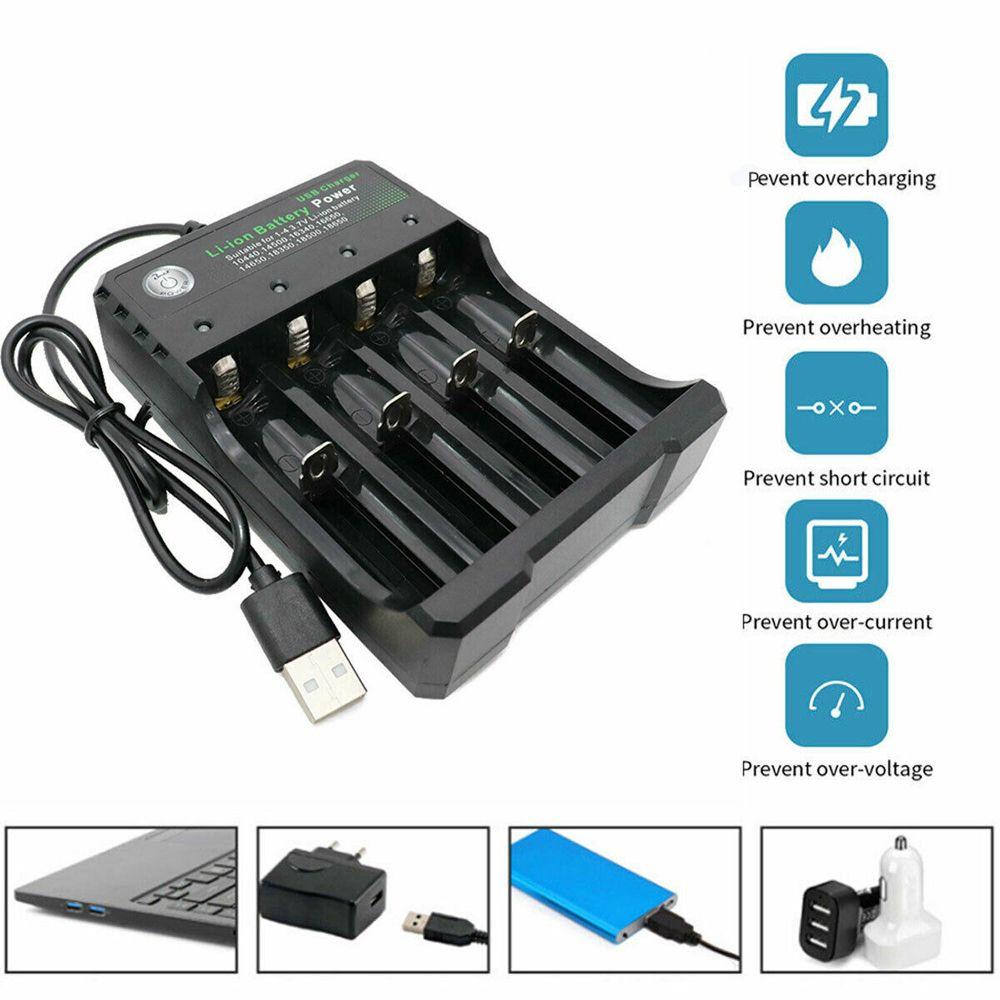 18650/18500/16340/14500/26650 Smart Charging 4 Slot For 18650 Charging Battery Charger USB Charger
18650/18500/16340/14500/26650 Smart Charging 4 Slot For 18650 Charging Battery Charger USB Charger