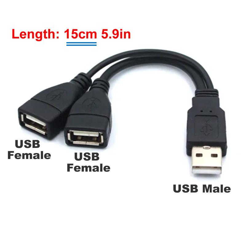 1 Male to 2 Female Extension Cord USB 2.0 Splitter Y Cable Power Adapter Converter for PC Car Data Transmission Charging
1 Male to 2 Female Extension Cord USB 2.0 Splitter Y Cable Power Adapter Converter for PC Car Data Transmission Charging