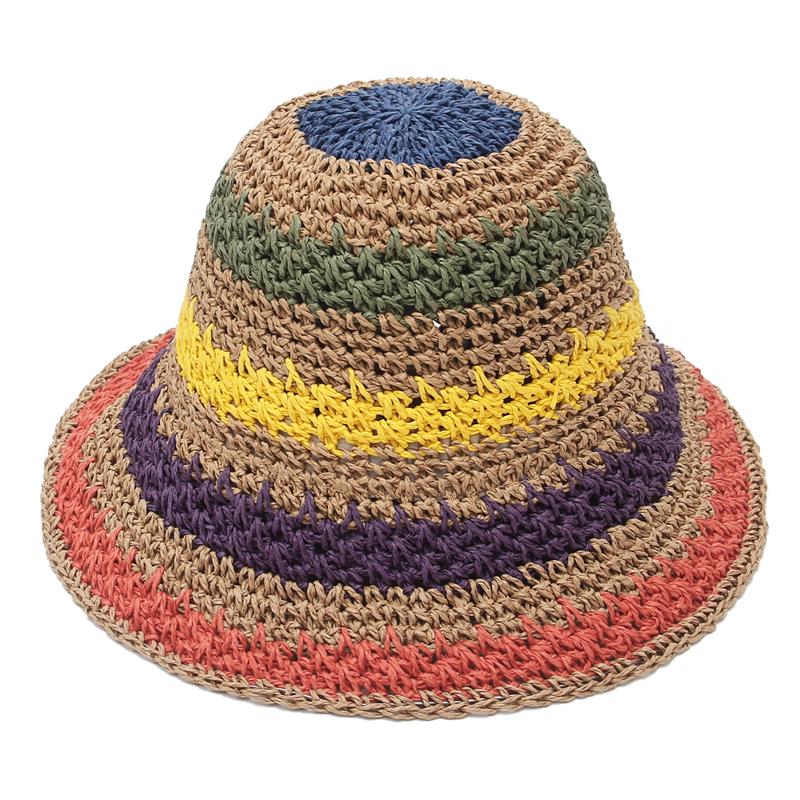 Foldable Rainbow Straw Bucket Hats for Women Spring Summer Ladies Sun Hat Wide Brim Fisherman Hats 56-58cm хакі
Foldable Rainbow Straw Bucket Hats for Women Spring Summer Ladies Sun Hat Wide Brim Fisherman Hats 56-58cm хакі