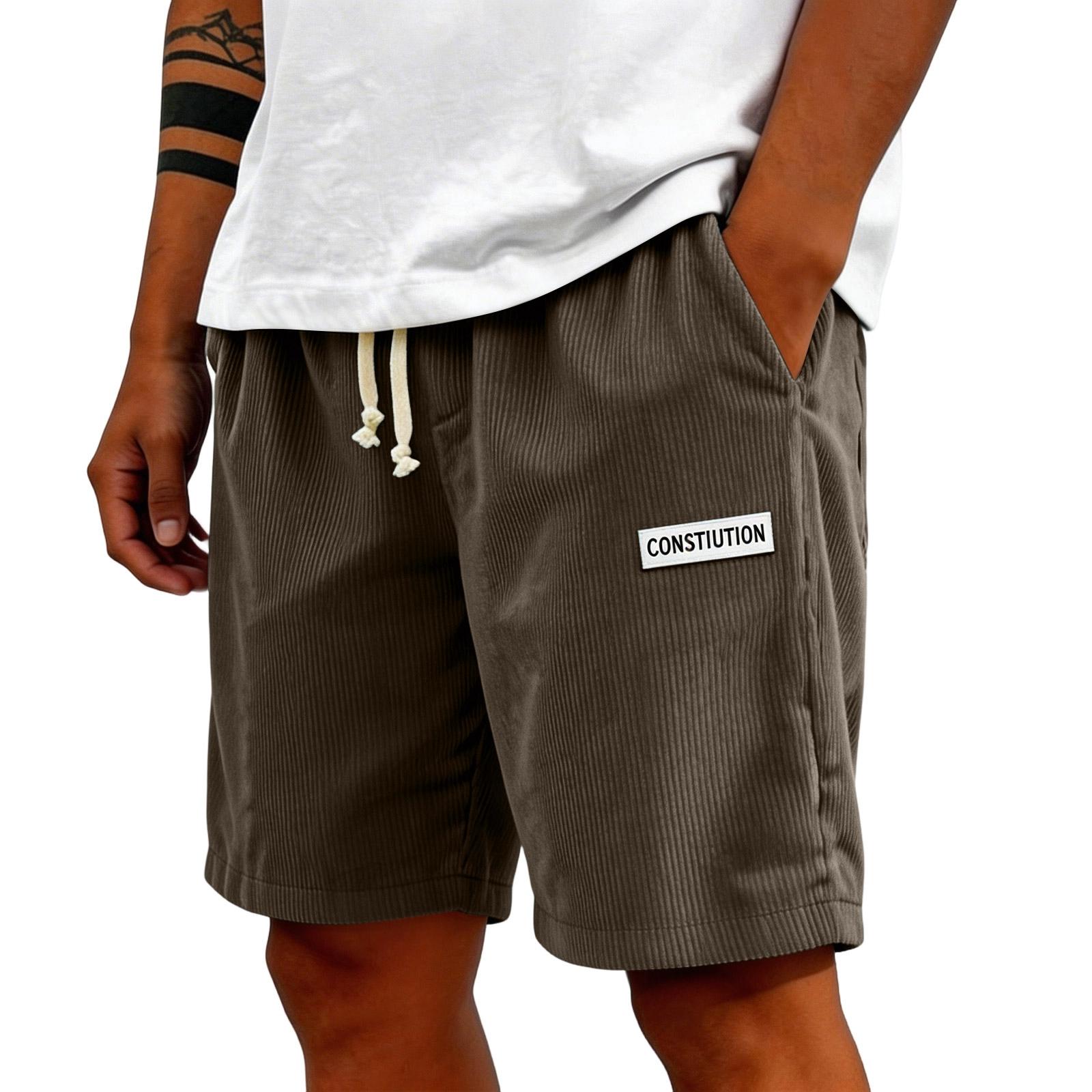 Men s Corduroy Casual Shorts - Drawstring Elastic Waist Wide Pants With Pocket Labels And Five-pocket Design XXL коричневий
Men s Corduroy Casual Shorts - Drawstring Elastic Waist Wide Pants With Pocket Labels And Five-pocket Design XXL коричневий