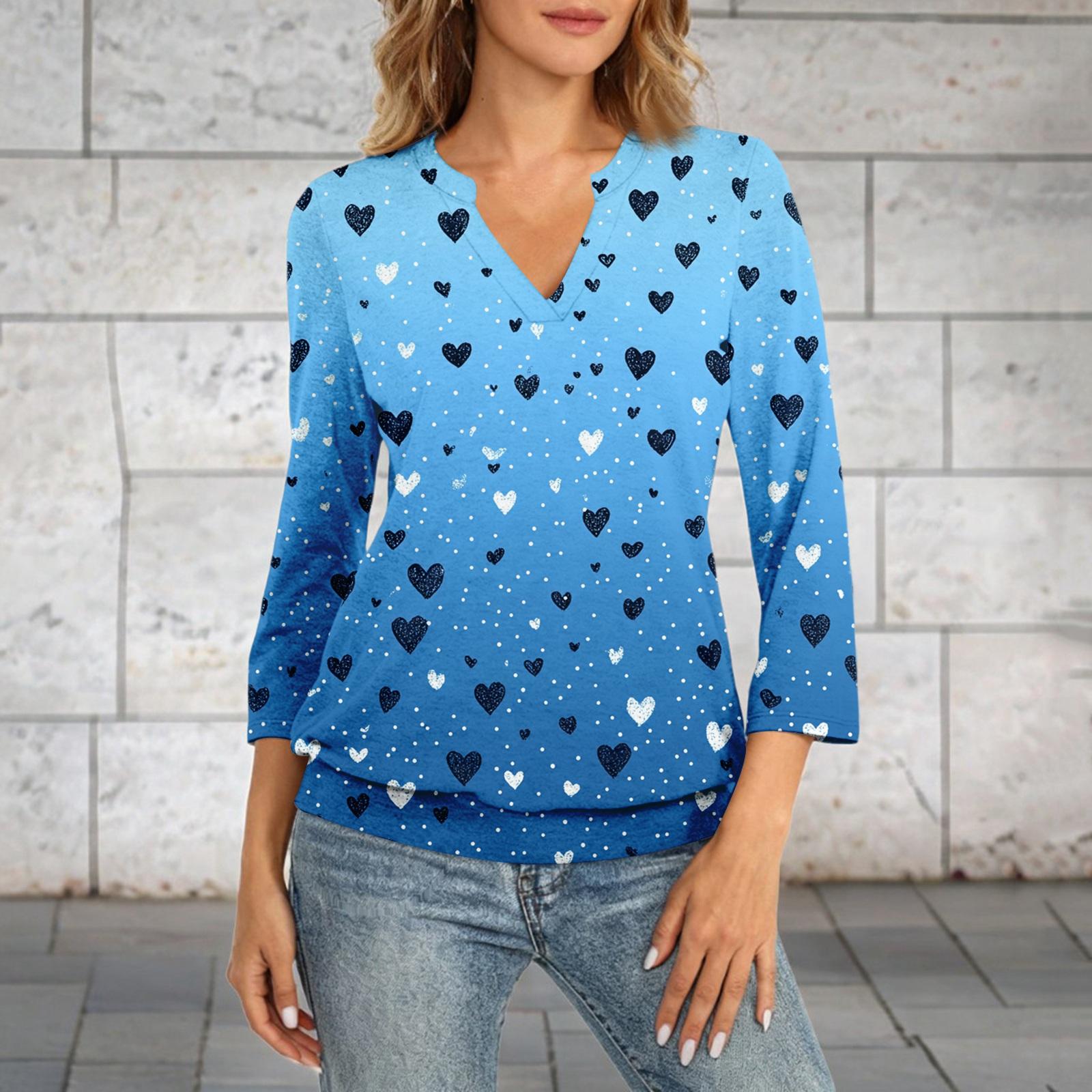 Women s 3/4 Sleeve Top With Gathered Hem, V,neck, Summer Casual ,shirt, Valentine s Day Printed Top XL
Women s 3/4 Sleeve Top With Gathered Hem, V,neck, Summer Casual ,shirt, Valentine s Day Printed Top XL