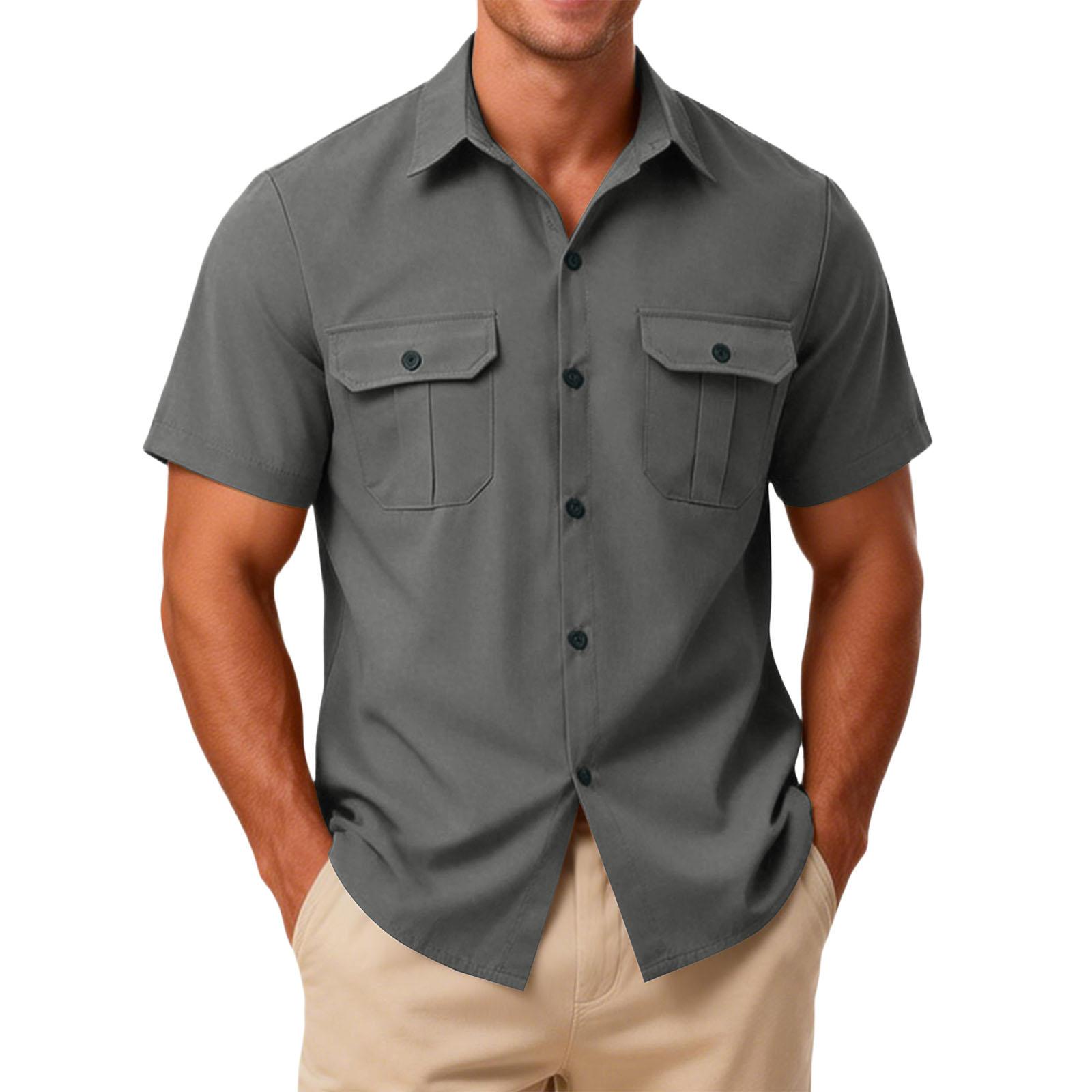 Men s Casual Outdoor Collared Workwear Short-Sleeve Shirt S
Men s Casual Outdoor Collared Workwear Short-Sleeve Shirt S