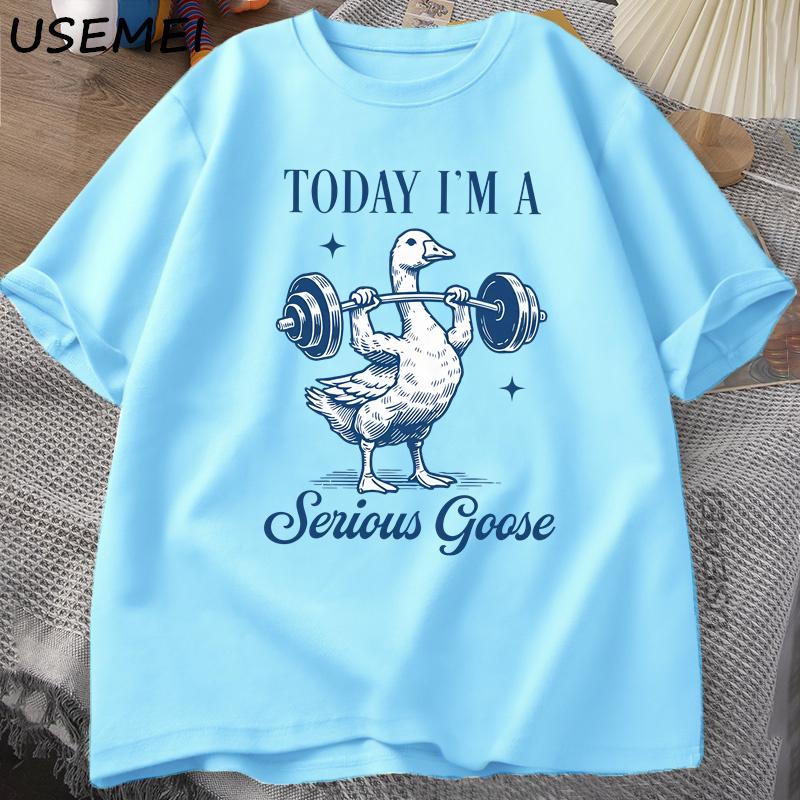 Serious Goose Weightlifting T Shirt Funny Gym Workout Printed Tshirt Animal Lover Tshirt Harajuku Cotton Short Sleeve Tees L
Serious Goose Weightlifting T Shirt Funny Gym Workout Printed Tshirt Animal Lover Tshirt Harajuku Cotton Short Sleeve Tees L