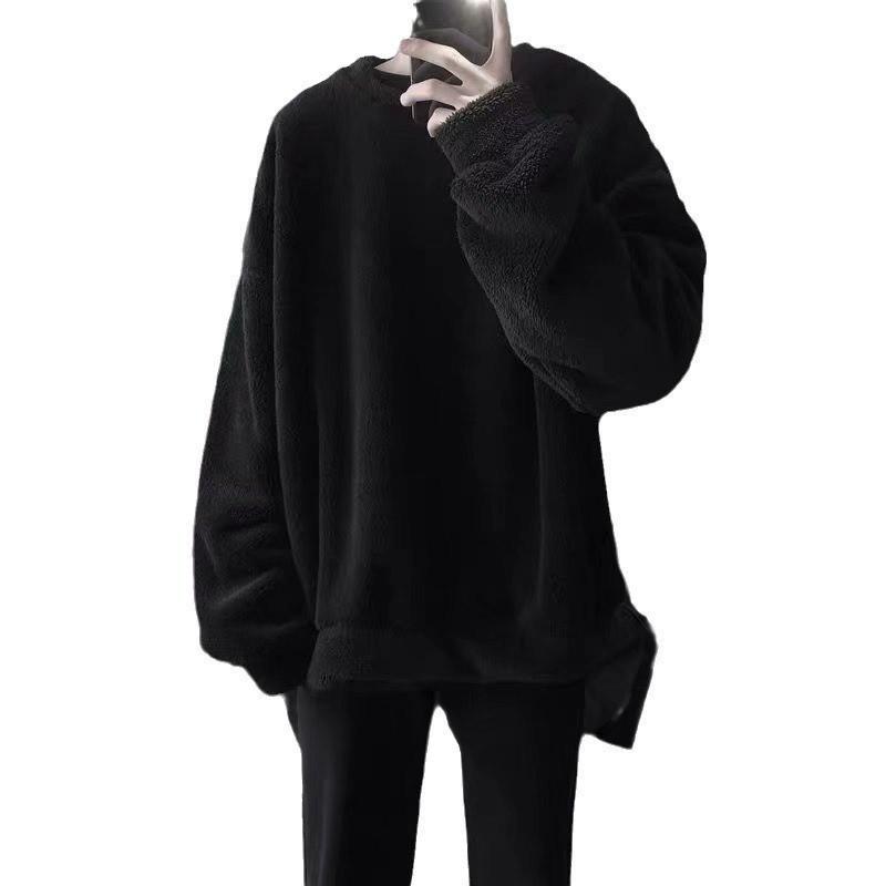 Мужской зимний свитер из толстой овечьей шерсти в гонконгском стиле — повседневный круглый вырез, свободный крой, модная куртка для пар. L чёрный
Мужской зимний свитер из толстой овечьей шерсти в гонконгском стиле — повседневный круглый вырез, свободный крой, модная куртка для пар. L чёрный