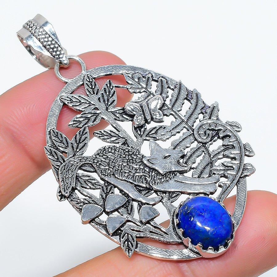 Lapis Lazuli Gemstone Handmade Ethnic Jewelry Pendant 2.60 SR-7142 
Lapis Lazuli Gemstone Handmade Ethnic Jewelry Pendant 2.60 SR-7142
