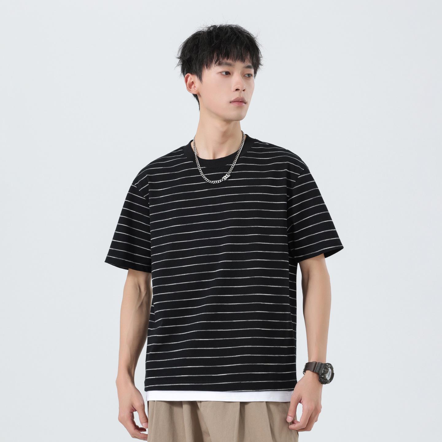 Men s Summer Retro Striped Loose-Fit Half-Sleeve T-shirt - Trendy Two-Piece Look, Light Luxury High-End Design. 2XL
Men s Summer Retro Striped Loose-Fit Half-Sleeve T-shirt - Trendy Two-Piece Look, Light Luxury High-End Design. 2XL