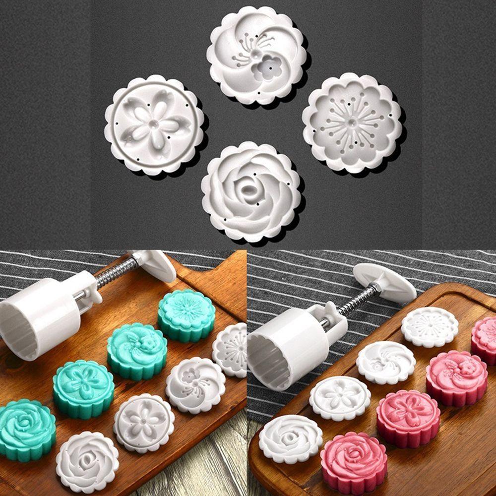 Molds Decor 50g 5Pcs/lot 4 Stamps Pastry Mold MoonCake Cutter Hand Pressing Cookie 
Molds Decor 50g 5Pcs/lot 4 Stamps Pastry Mold MoonCake Cutter Hand Pressing Cookie