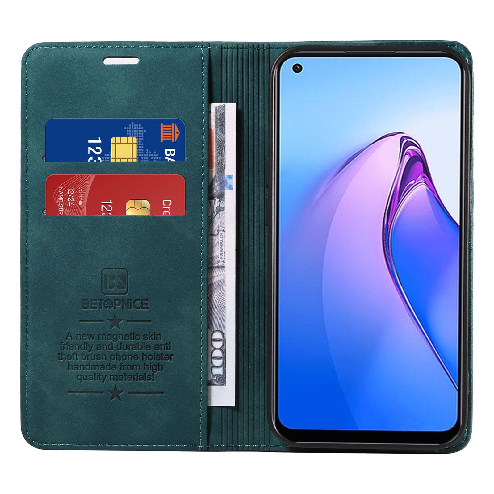 BETOPNICE 003 Wallet Shell for Oppo Reno8 5G (Global Version) RFID Blocking Leather Phone Case Stand Cover Green
BETOPNICE 003 Wallet Shell for Oppo Reno8 5G (Global Version) RFID Blocking Leather Phone Case Stand Cover Green