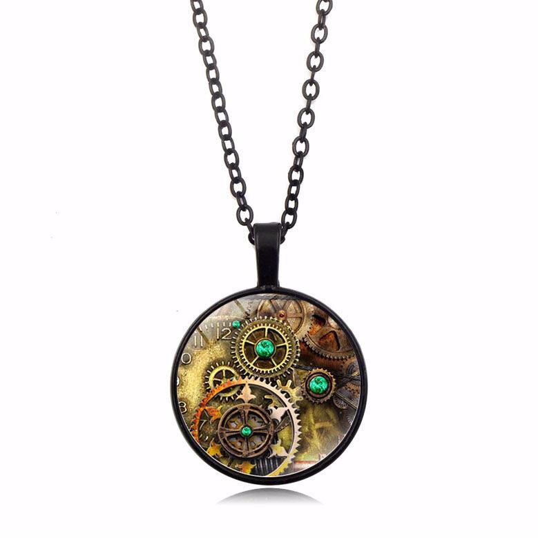 Vintage Mechanical Gear Pattern Time Gemstone Pendant Necklace Women s Versatile Sweater Chain Jewelry Accessory
Vintage Mechanical Gear Pattern Time Gemstone Pendant Necklace Women s Versatile Sweater Chain Jewelry Accessory