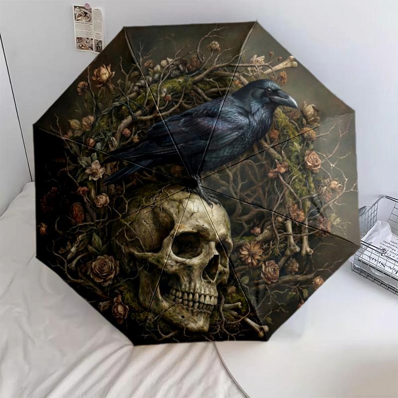1 PC Automatic Folding Umbrella -Retro Gothic Crow Pattern, Portable & Foldable Design with 8 Ribs, Christmas Birthday Gifts
1 PC Automatic Folding Umbrella -Retro Gothic Crow Pattern, Portable & Foldable Design with 8 Ribs, Christmas Birthday Gifts