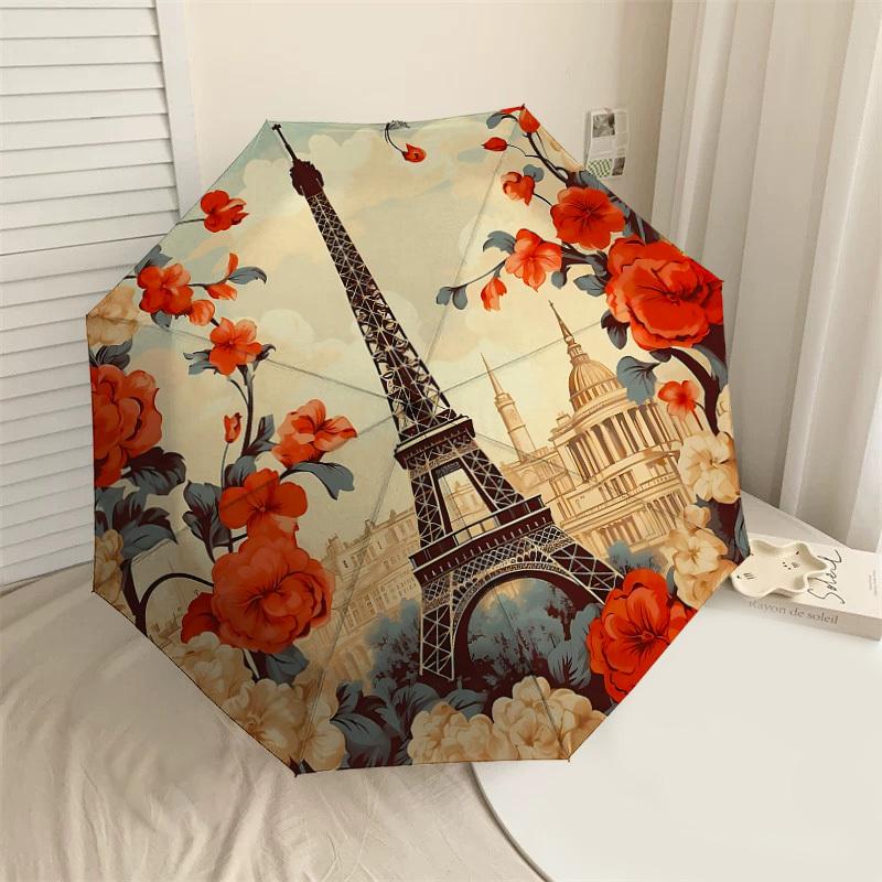 1PC Eiffel Tower Flowers Umbrella-8-Rib Reinforced, Automatic Open, Lightweight & Durable, Cute Fashion Accessory for Outdoor-P2624
1PC Eiffel Tower Flowers Umbrella-8-Rib Reinforced, Automatic Open, Lightweight & Durable, Cute Fashion Accessory for Outdoor-P2624