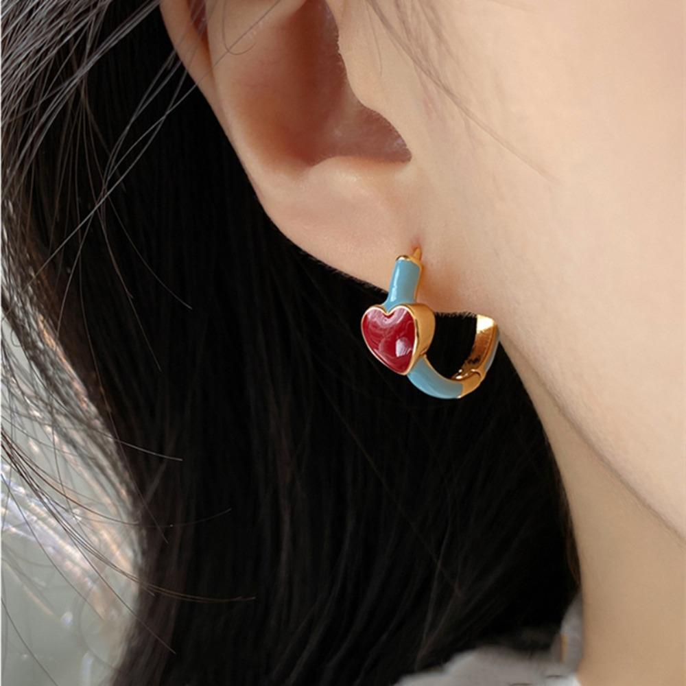 Girls Cute Women Accessories Fashion Jewelry Chrismas Gift Simple Earring Love Heart Hoop Earrings B
Girls Cute Women Accessories Fashion Jewelry Chrismas Gift Simple Earring Love Heart Hoop Earrings B