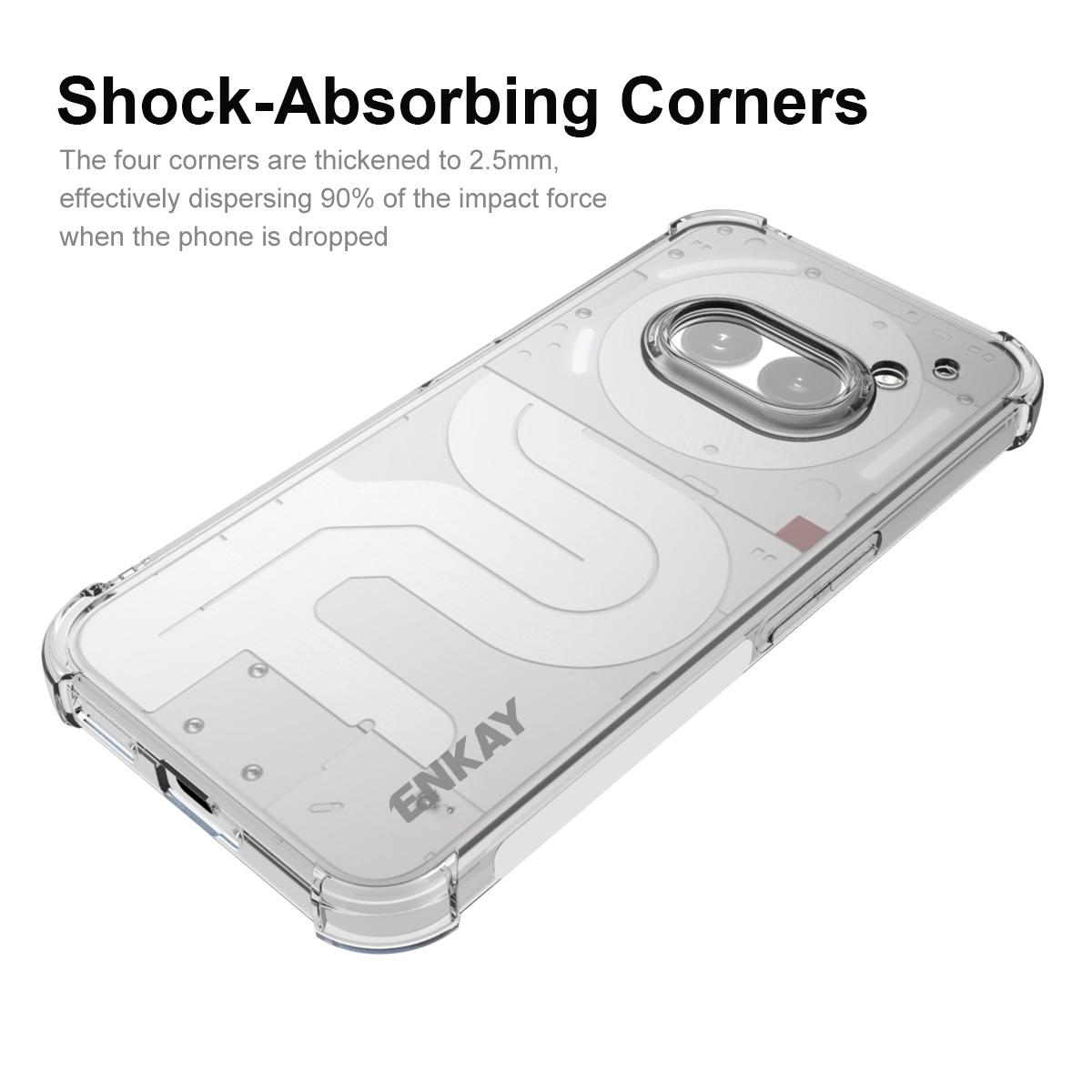 ENKAY HAT PRINCE For Nothing Phone (2a) Plus/Phone (2a) Case Four Corners Reinforced Clear TPU Phone Cover A
ENKAY HAT PRINCE For Nothing Phone (2a) Plus/Phone (2a) Case Four Corners Reinforced Clear TPU Phone Cover A