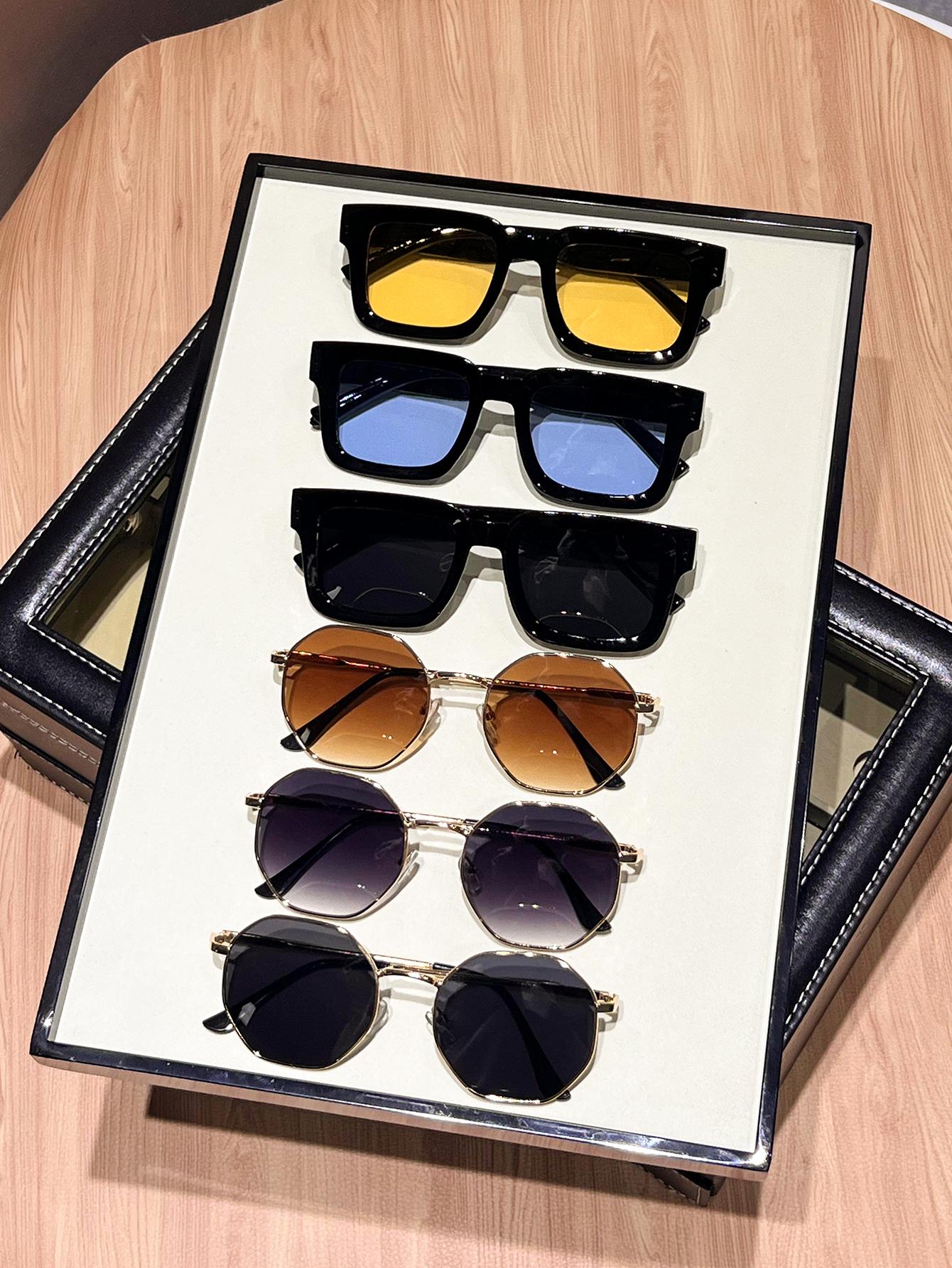 6Pcs Retro Fashion Mixed-Shaped Sunglasses Set, Anti-Glare, Suitable for Different Face Shapes, Fashionable Wear
6Pcs Retro Fashion Mixed-Shaped Sunglasses Set, Anti-Glare, Suitable for Different Face Shapes, Fashionable Wear