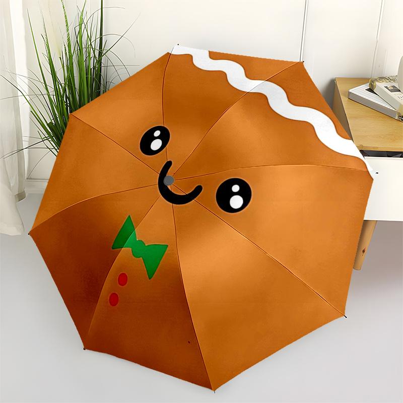 Gingerbread Man Themed Travel Umbrella-8 Ribs Automatic Opening and Closing, Portable Folding Design, Compact and Stylish Umbrella Suitable
Gingerbread Man Themed Travel Umbrella-8 Ribs Automatic Opening and Closing, Portable Folding Design, Compact and Stylish Umbrella Suitable