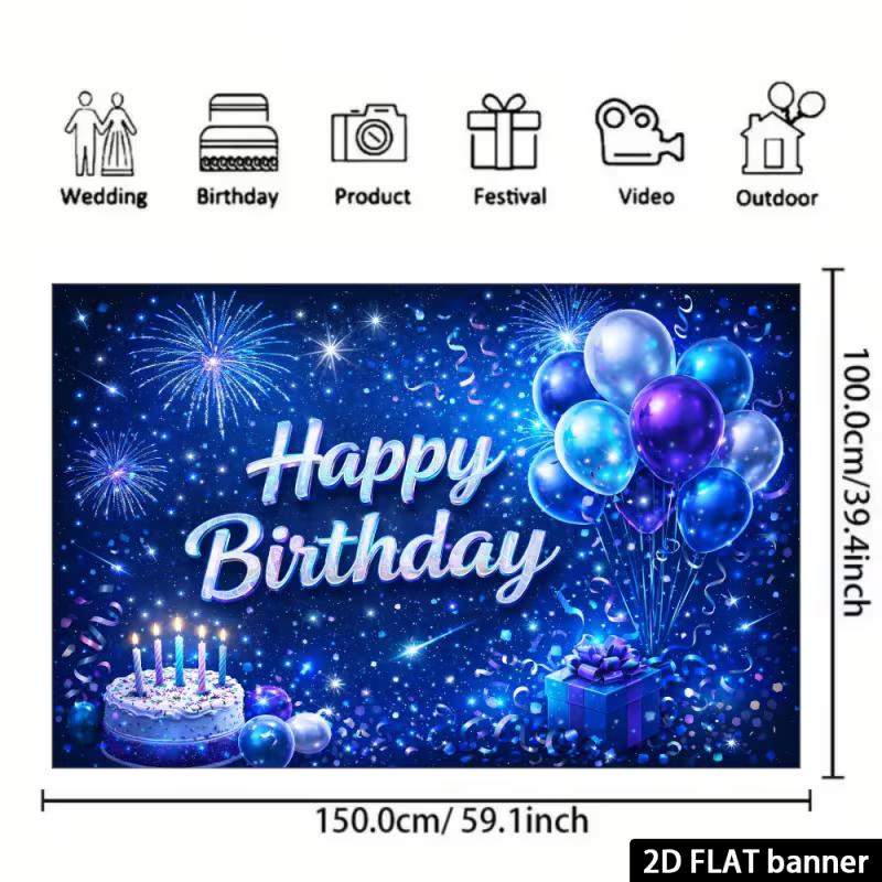 2D Happy Birthday Banner Blue Starry Photography Background 47.2x31.5inch/120*80cm
2D Happy Birthday Banner Blue Starry Photography Background 47.2x31.5inch/120*80cm