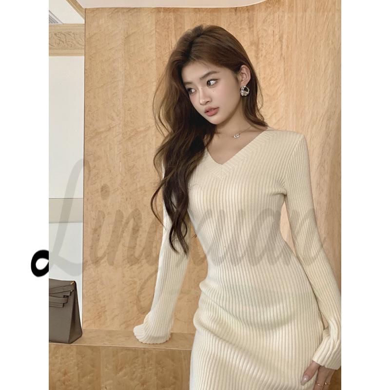 2026 Autumn/Winter Dopamine V-neck Knit Dress - Women s Fitted Sweater Skirt Large абрикосовий
2026 Autumn/Winter Dopamine V-neck Knit Dress - Women s Fitted Sweater Skirt Large абрикосовий