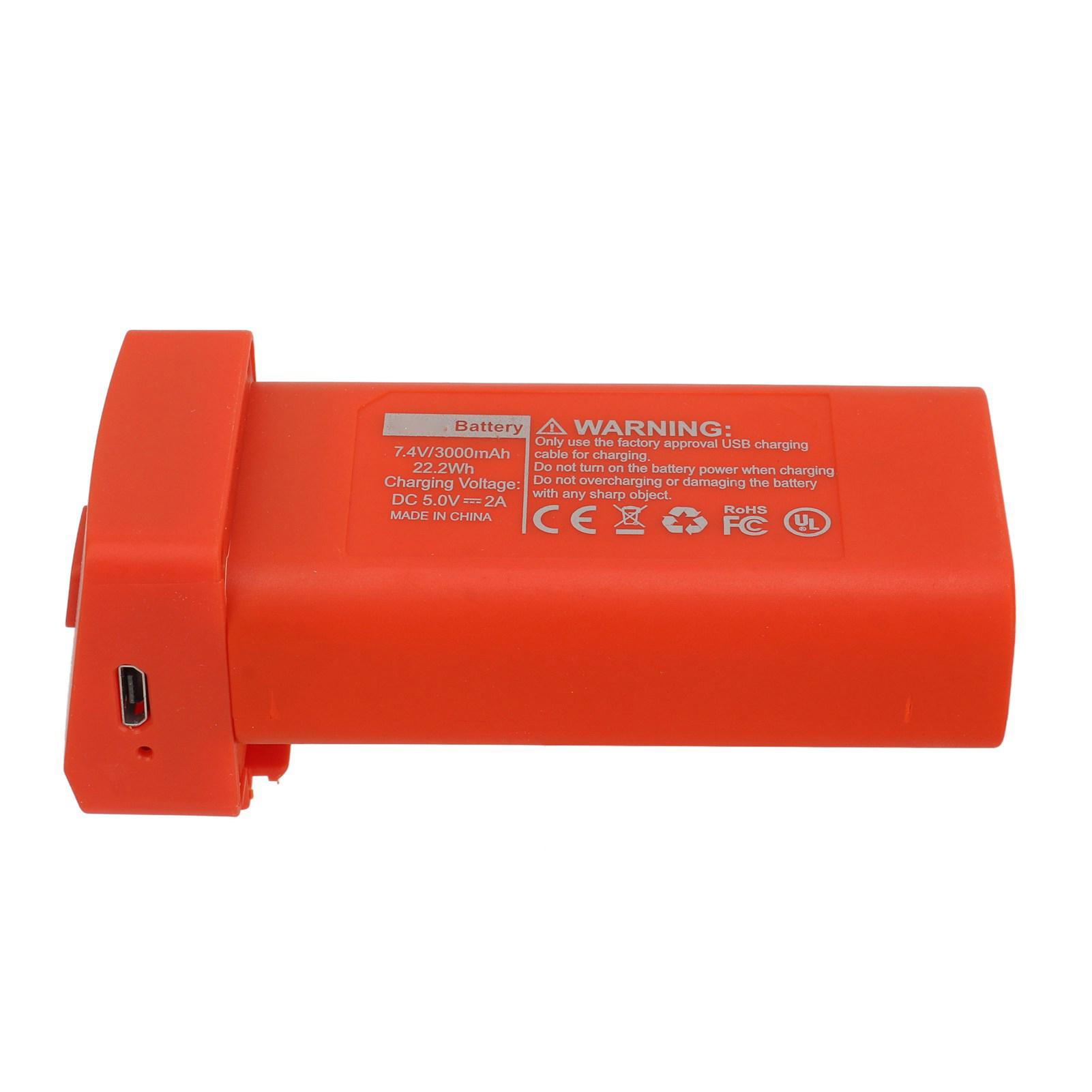 RC Drone Lithium Battery 7.4V 3000mAh Drone Battery Replacement for LYZRC L800 PRO2 Orange
RC Drone Lithium Battery 7.4V 3000mAh Drone Battery Replacement for LYZRC L800 PRO2 Orange