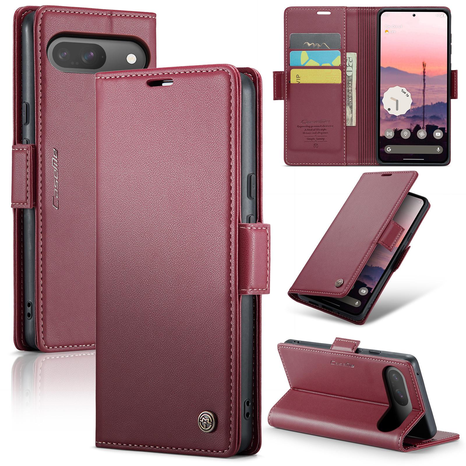 CaseMe-023 For Google Pixel 9/9 Pro / Pixel 10/10 Pro Luxury Magnetic Flip PU Leather Case Wallet Card Slots Cover Stand Protectives Skins Shell 16*8*2cm вина червоного кольору
CaseMe-023 For Google Pixel 9/9 Pro / Pixel 10/10 Pro Luxury Magnetic Flip PU Leather Case Wallet Card Slots Cover Stand Protectives Skins Shell 16*8*2cm вина червоного кольору