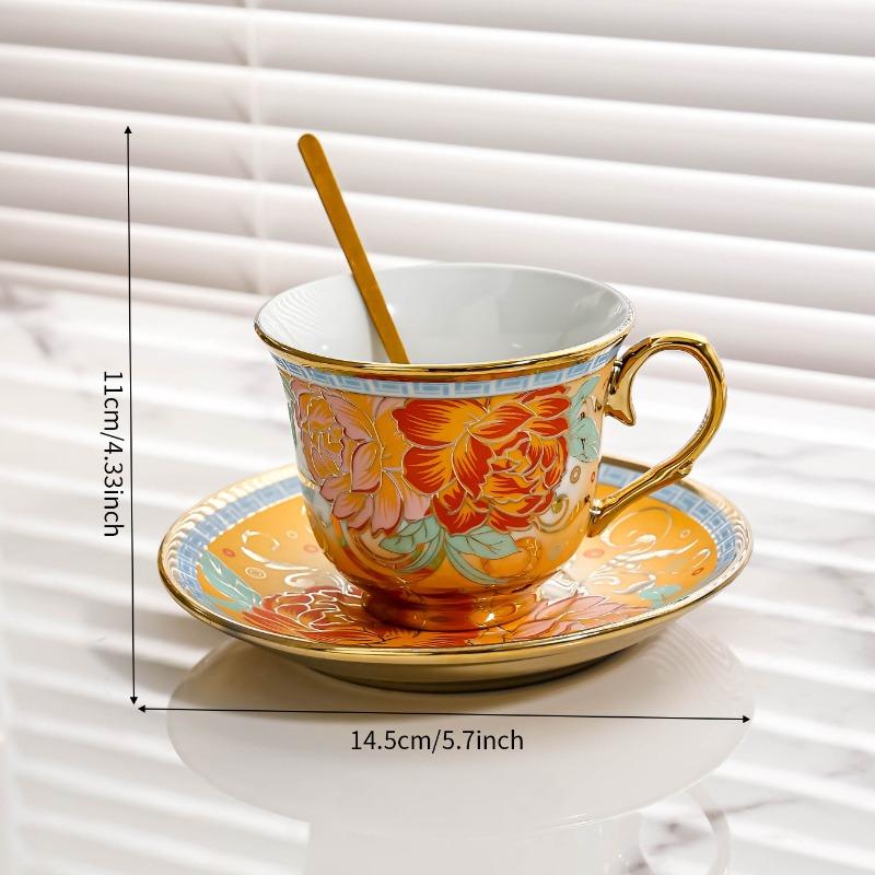 Ceramic Printed Mug Saucer Set Coffee Shop Coffees Cup Saucer Household Breakfast Milk Cup Office Afternoon Tea Enthusiast Set 200
Ceramic Printed Mug Saucer Set Coffee Shop Coffees Cup Saucer Household Breakfast Milk Cup Office Afternoon Tea Enthusiast Set 200