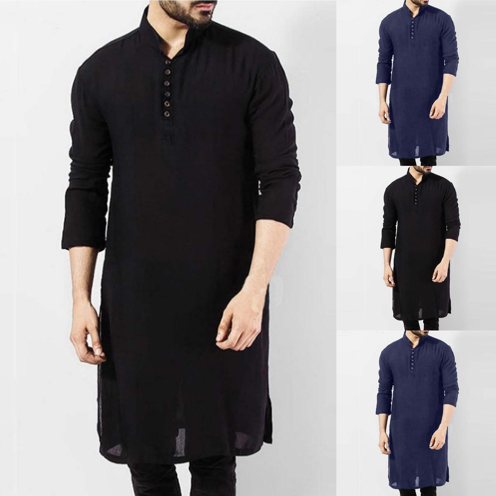 Мужская рубашка в арабском стиле Топы Длинный рукав Пуговица Стенд Воротник Пуловер Твердый мусульманский халат Блузка
Мужская рубашка в арабском стиле Топы Длинный рукав Пуговица Стенд Воротник Пуловер Твердый мусульманский халат Блузка