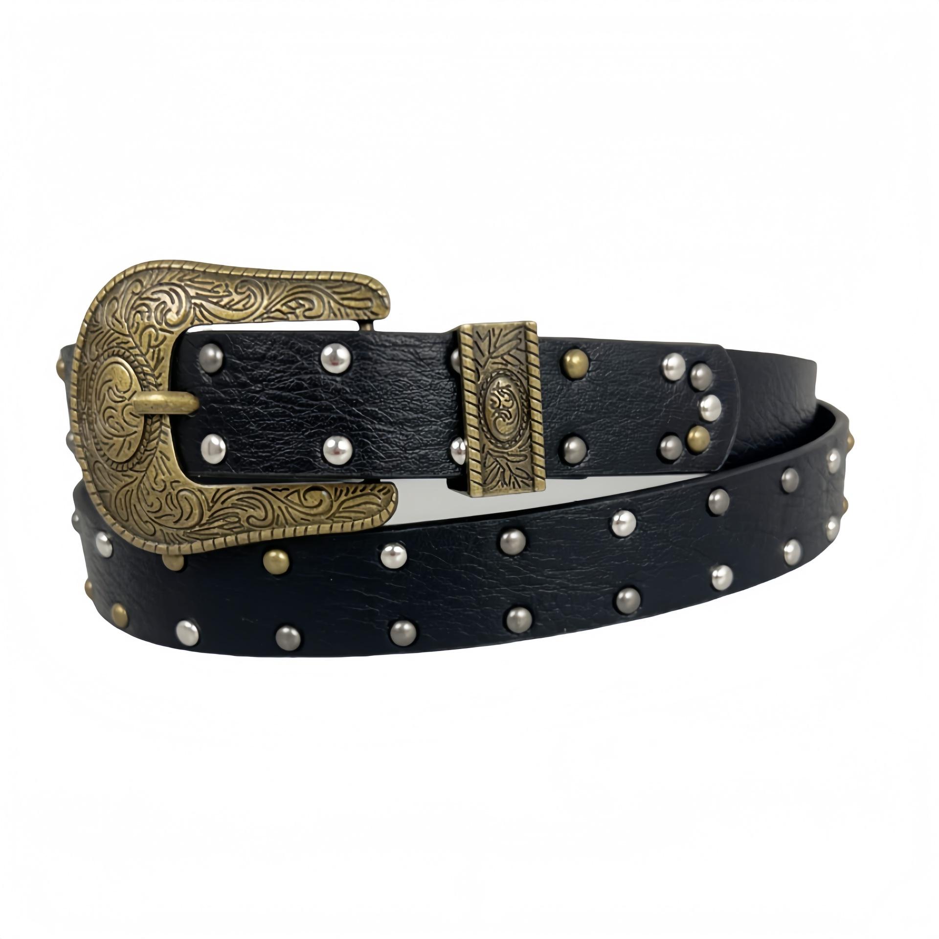 Ретро ремень смешанных цветов с заклепками - модный, индивидуальный и высококлассный для женщин. Хорошо сочетается с джинсами и ремнем для модного украшения 110cm
Ретро ремень смешанных цветов с заклепками - модный, индивидуальный и высококлассный для женщин. Хорошо сочетается с джинсами и ремнем для модного украшения 110cm