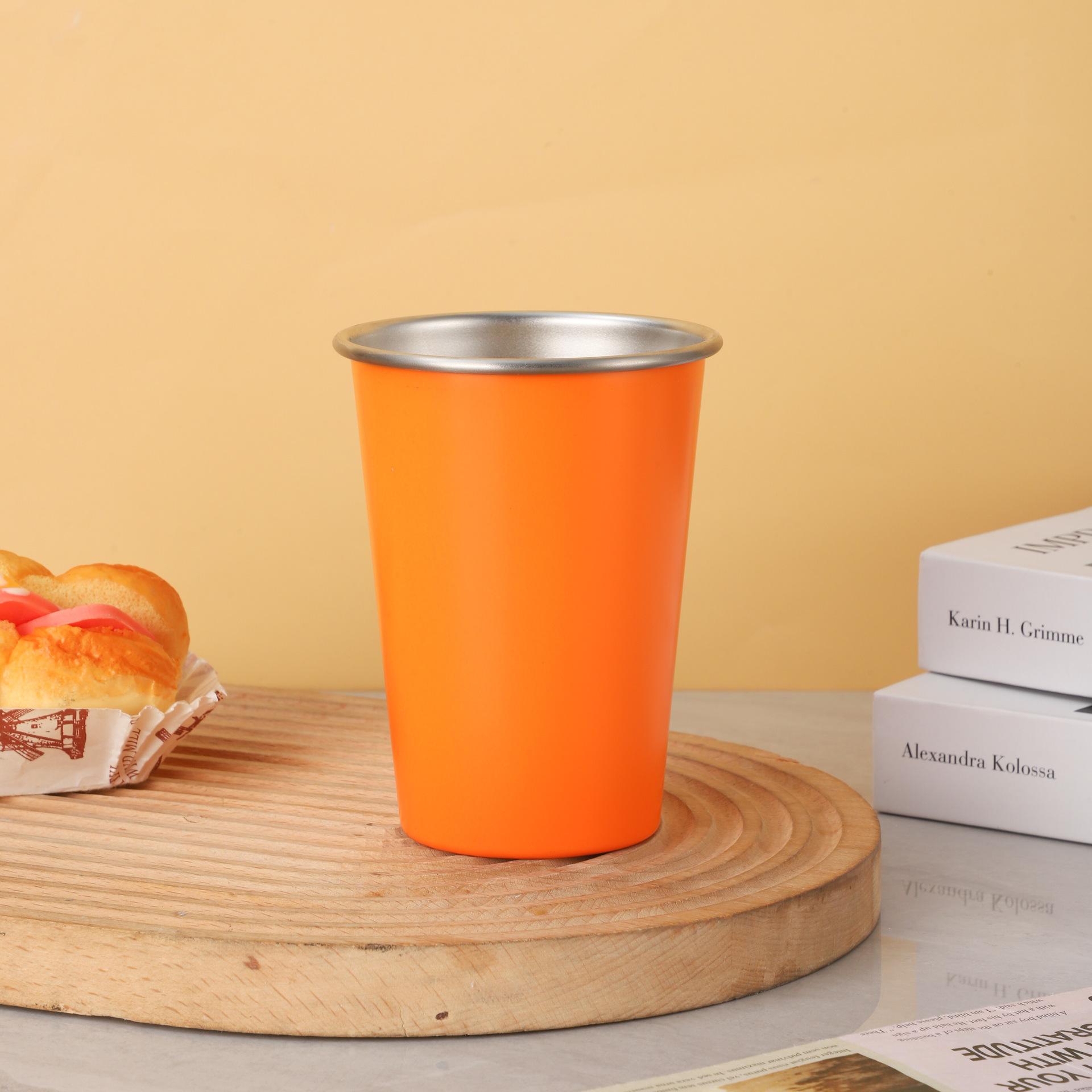 304 Stainless Steel Beer Mug 480ml Portable Single Layer Rolled Edge Cold Drink Cup Orange
304 Stainless Steel Beer Mug 480ml Portable Single Layer Rolled Edge Cold Drink Cup Orange