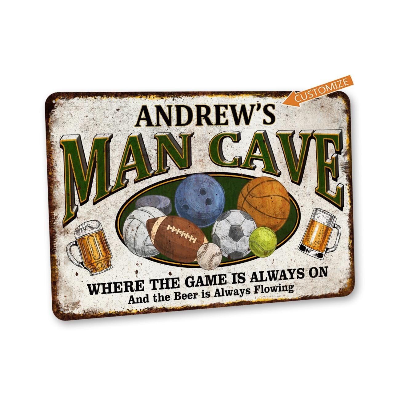 Personalized Metal Tin Sign Man Cave Pub Garage Wall Decor
Personalized Metal Tin Sign Man Cave Pub Garage Wall Decor