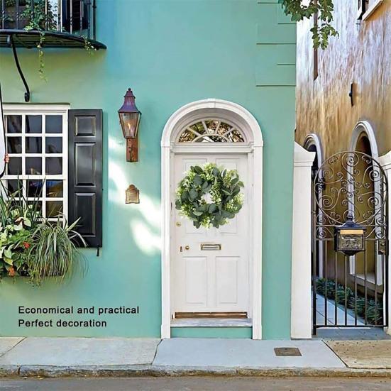 Artificial Wreath Decorative Realistic Plastic Simulated Eucalyptus Leaves Garland for Porch зелёный
Artificial Wreath Decorative Realistic Plastic Simulated Eucalyptus Leaves Garland for Porch зелёный
