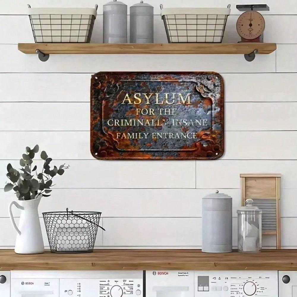 Vintage Metal Sign Asylum Criminally Insane Family Entrance 8x12 Inch Tin Plate Retro Horror Decor Outdoor Weatherproof Unique Gift 20X30 білий
Vintage Metal Sign Asylum Criminally Insane Family Entrance 8x12 Inch Tin Plate Retro Horror Decor Outdoor Weatherproof Unique Gift 20X30 білий