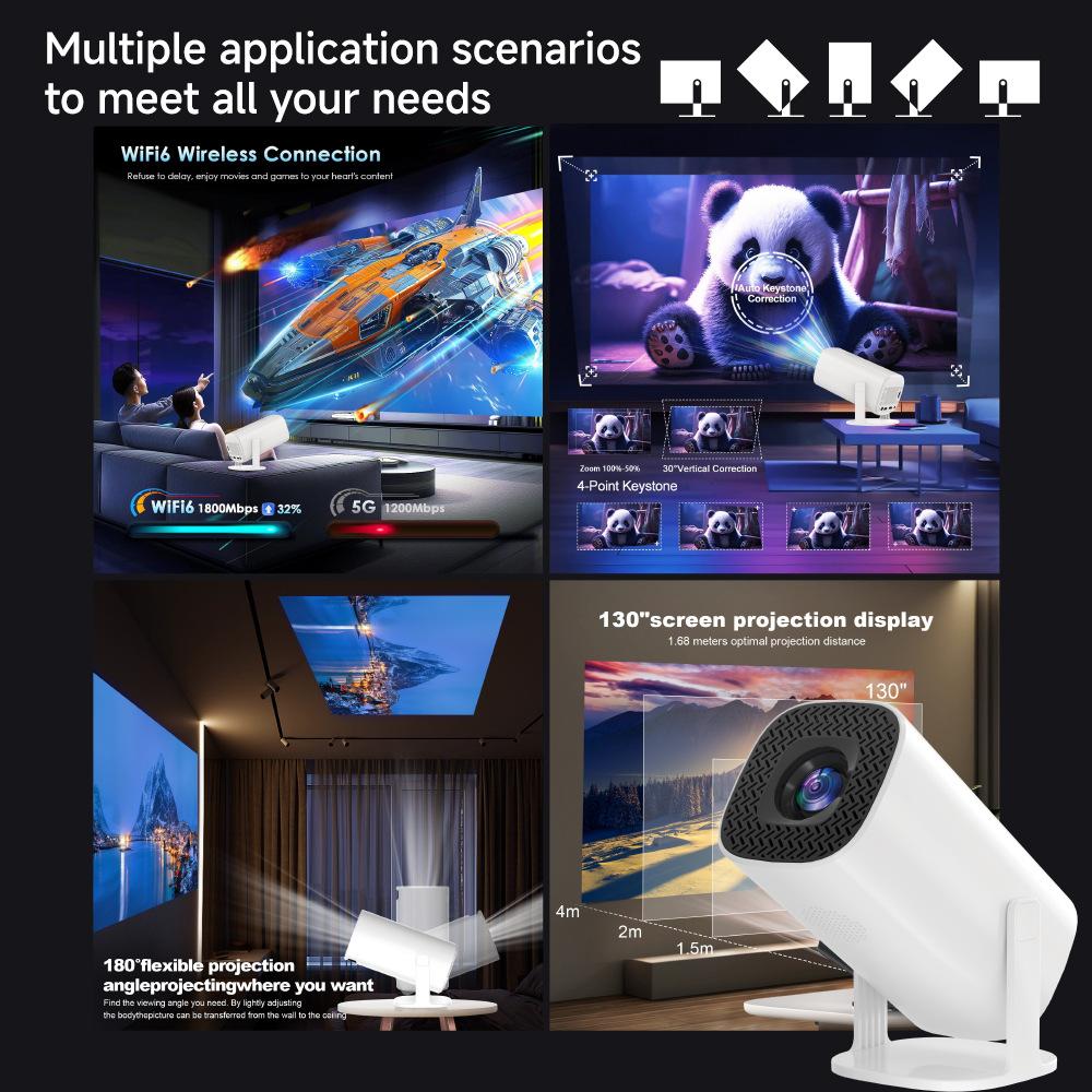 P30Plus Portable Gaming LED Projector 1280x720P 150 ANSI Lumens Android 11 Game Projector EU Plug
P30Plus Portable Gaming LED Projector 1280x720P 150 ANSI Lumens Android 11 Game Projector EU Plug