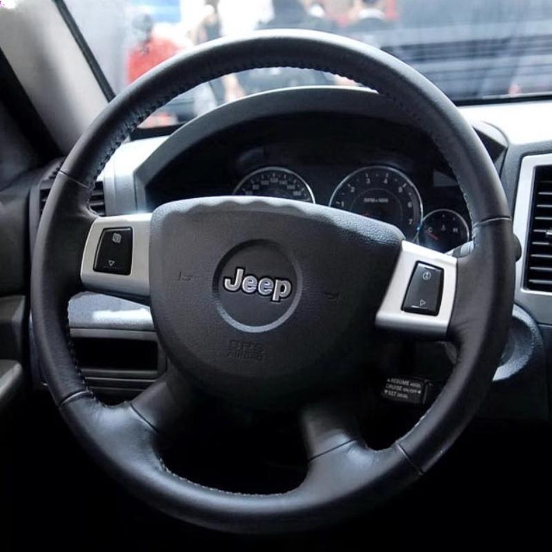 Шкіряна накладка на кермо автомобіля, зшита вручну, Для Jeep Commander XK Grand Cherokee III Cherokee IV KK 2008-2010 чорний
Шкіряна накладка на кермо автомобіля, зшита вручну, Для Jeep Commander XK Grand Cherokee III Cherokee IV KK 2008-2010 чорний