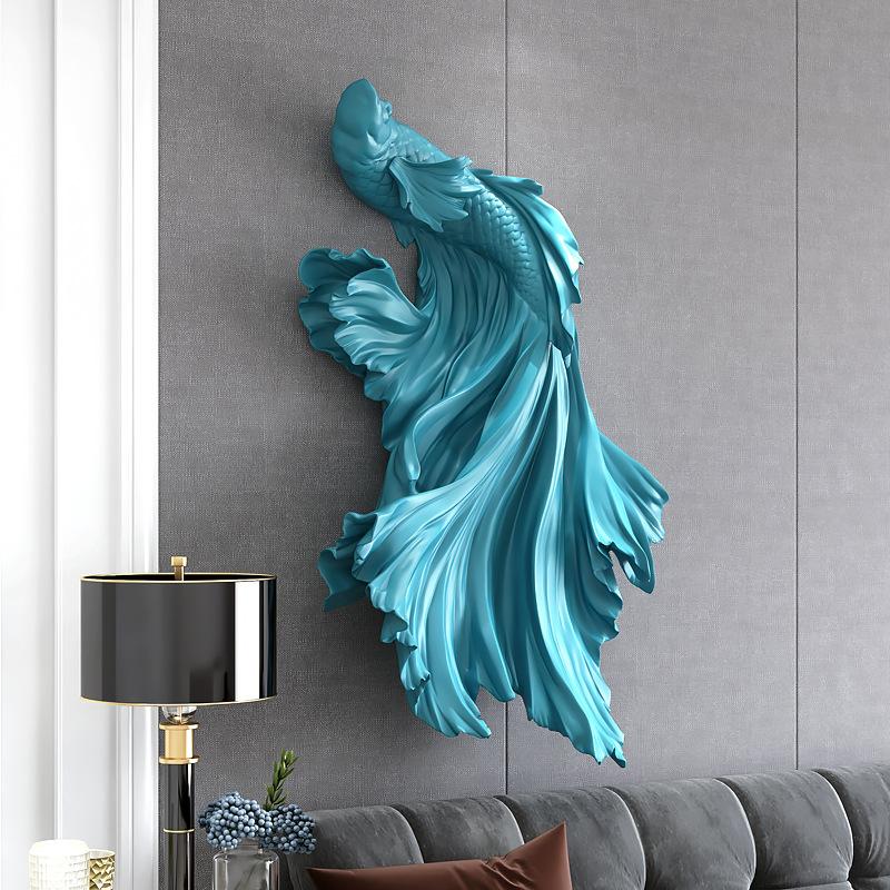 Декор для стен в скандинавском стиле, 85 см, статуя бойцовой рыбы, скульптура, украшение по фен-шуй, современная гостиная, крыльцо, 3D-искусство, украшение на стену 85cmx52cm синий
Декор для стен в скандинавском стиле, 85 см, статуя бойцовой рыбы, скульптура, украшение по фен-шуй, современная гостиная, крыльцо, 3D-искусство, украшение на стену 85cmx52cm синий