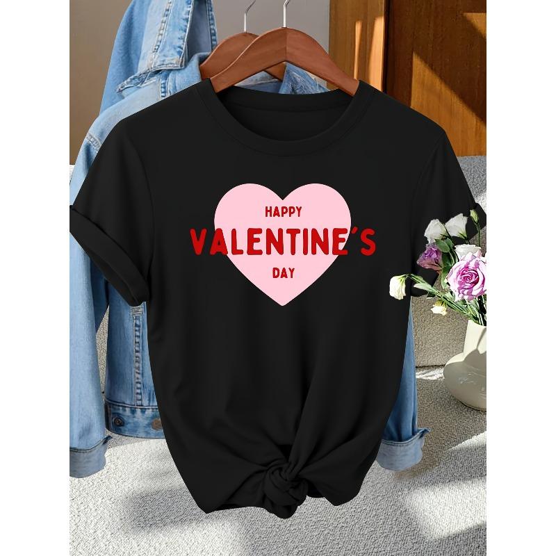 European Size Elegant Women S Happy Valentine S Day Print Crew Neck T-Shirt | Fashionable, Versatile for Commuting and Casual Wear 4XL чорний
European Size Elegant Women S Happy Valentine S Day Print Crew Neck T-Shirt | Fashionable, Versatile for Commuting and Casual Wear 4XL чорний