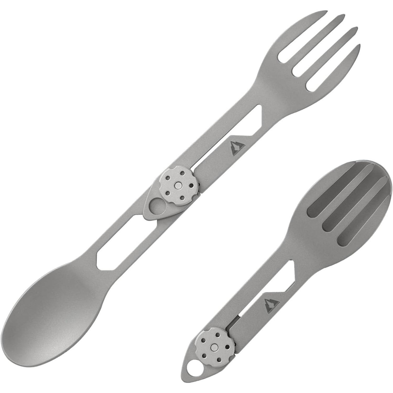 Made Knives Titanium 2 in 1 Folding Fork and Spoon Combo Lightweight Camping Utensil,Spork for Backpacking,Hiking,Outdoor Survival Cutlery EDC Tool Q
Made Knives Titanium 2 in 1 Folding Fork and Spoon Combo Lightweight Camping Utensil,Spork for Backpacking,Hiking,Outdoor Survival Cutlery EDC Tool Q