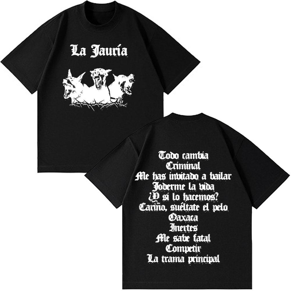 La Jauria Album Tour Rapper Dani Fernandez Print T Shirt Men Women Fashion Streetwear Tshirts Harajuku Casual Cotton Tshirts 4XL
La Jauria Album Tour Rapper Dani Fernandez Print T Shirt Men Women Fashion Streetwear Tshirts Harajuku Casual Cotton Tshirts 4XL