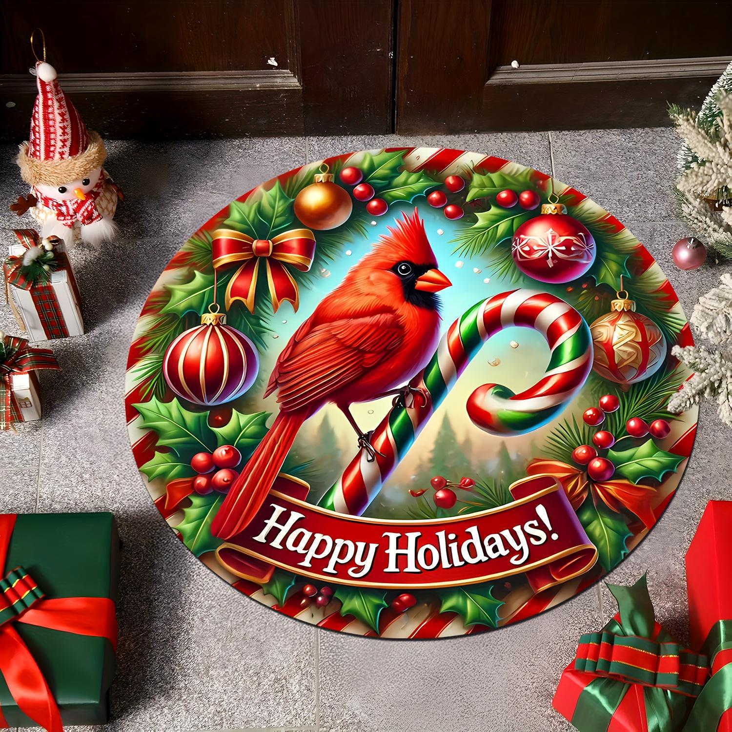 Christmas Red Cardinal Round Rug, Indoor Outdoor Flannel Mat for Farmhouse, Living Room, Bedroom, Kitchen Holiday Decor Diameter 60cm
Christmas Red Cardinal Round Rug, Indoor Outdoor Flannel Mat for Farmhouse, Living Room, Bedroom, Kitchen Holiday Decor Diameter 60cm