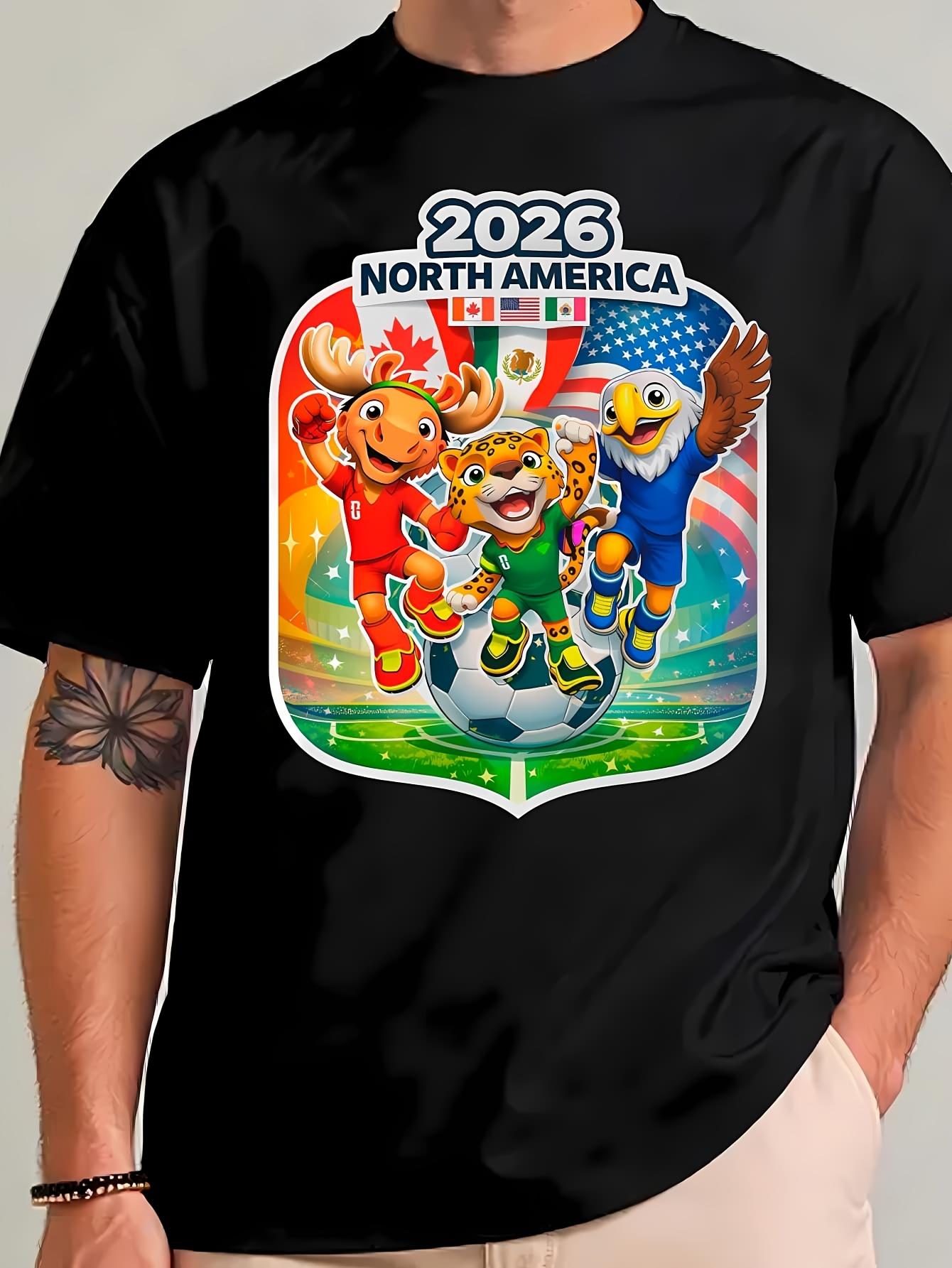 2026 T Shirt Mascot Neck Short-Sleeved T Shirt Casu Sports Style World Cup Authorized High Quality Printed T Shirt XXL чорний
2026 T Shirt Mascot Neck Short-Sleeved T Shirt Casu Sports Style World Cup Authorized High Quality Printed T Shirt XXL чорний