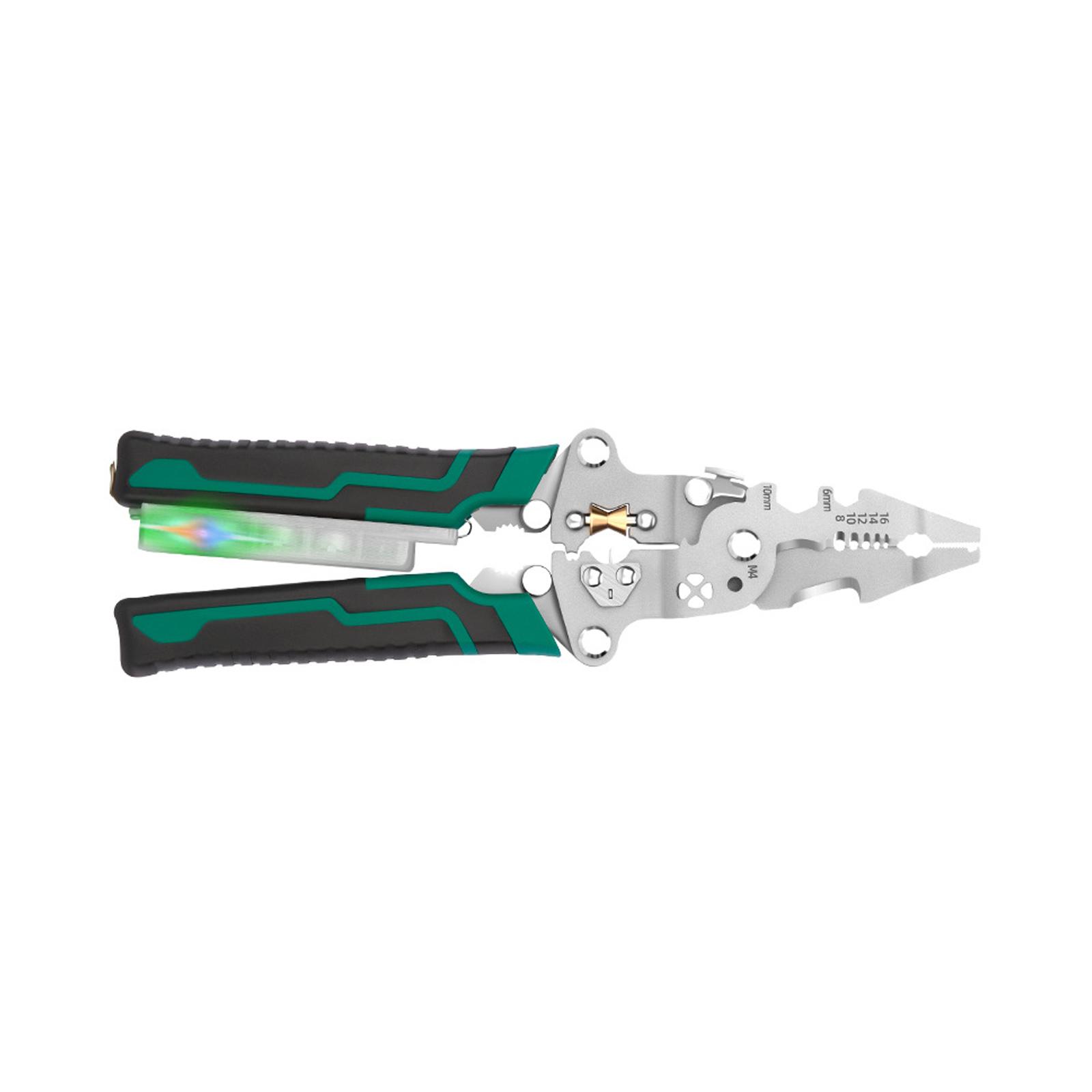 Foldable Wire Stripper 4 in 1 Wire Stripping Pliers for Cutting and Pulling Wires with Electricity Measurement Functio 1
Foldable Wire Stripper 4 in 1 Wire Stripping Pliers for Cutting and Pulling Wires with Electricity Measurement Functio 1