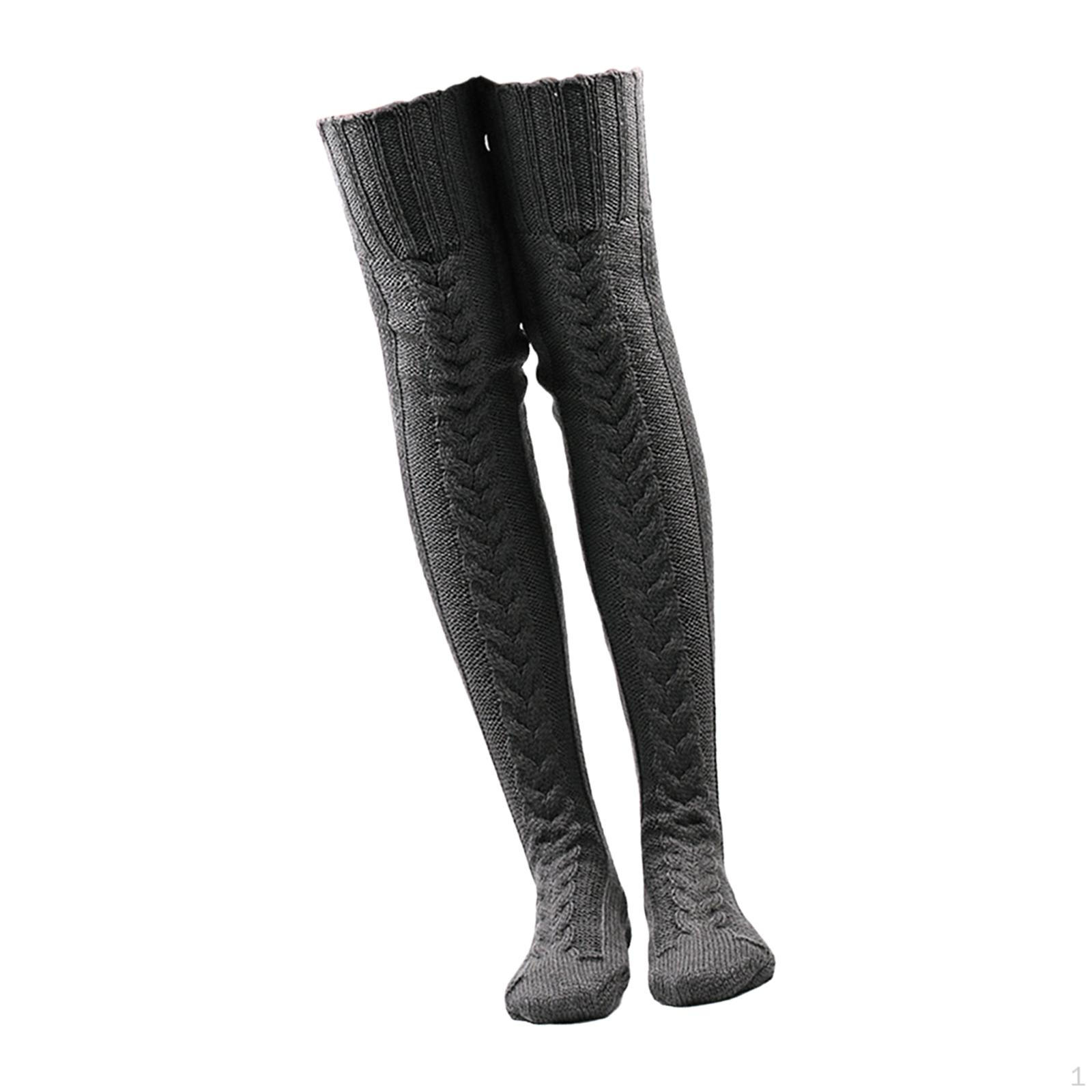 Cable Knit Thigh High Socks Foot Wrap Boot Cuffs Sleeping Costume Leg Warmers Over Knee Deep Gray 85CM
Cable Knit Thigh High Socks Foot Wrap Boot Cuffs Sleeping Costume Leg Warmers Over Knee Deep Gray 85CM