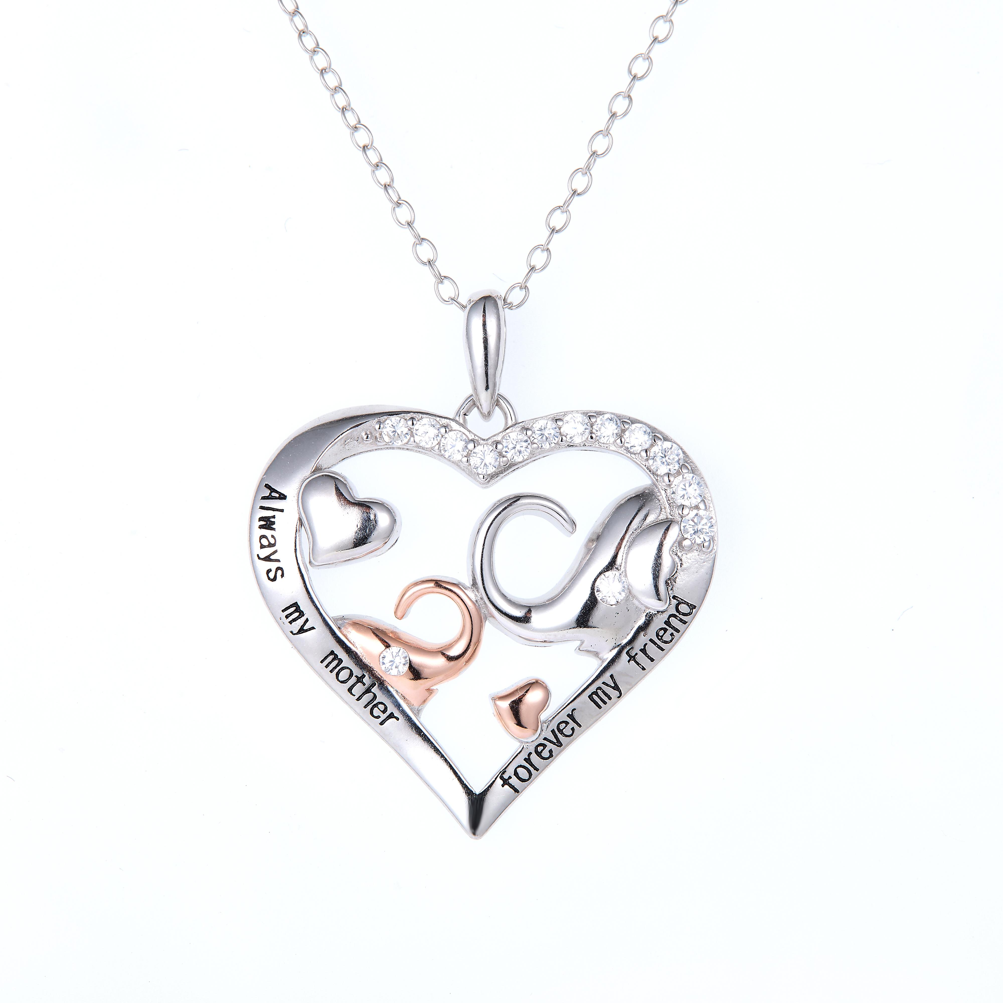 Exquisite necklace with heart-shaped pendant, embrace of mother and child jewelry, Elephant accessories for women on mother s day білий
Exquisite necklace with heart-shaped pendant, embrace of mother and child jewelry, Elephant accessories for women on mother s day білий