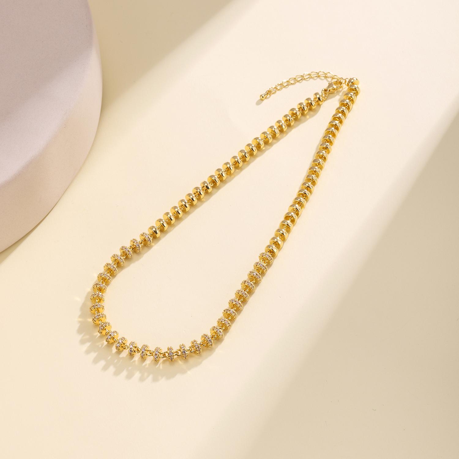 Nidin Sparkling Disco Ball Cut Bead Necklace For Women Shiny Clavicle Chain Minimalist Light Luxury Daily Wear Jewelry Gifts золотий
Nidin Sparkling Disco Ball Cut Bead Necklace For Women Shiny Clavicle Chain Minimalist Light Luxury Daily Wear Jewelry Gifts золотий