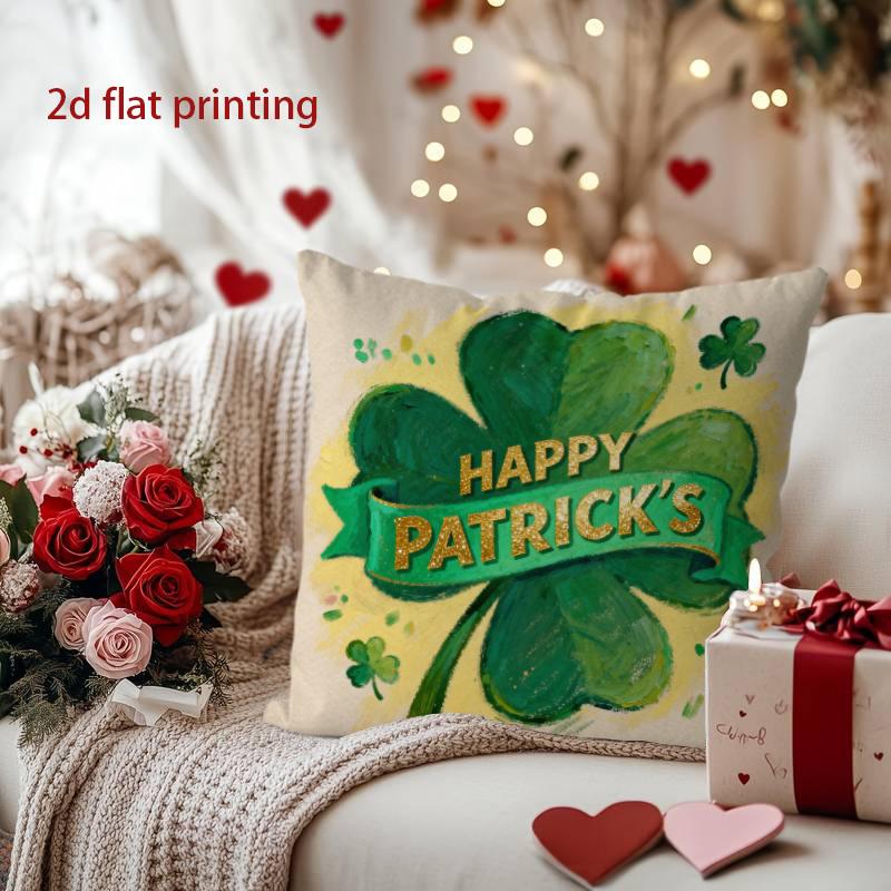 Happy Patrick s Day Shamrock-Printed Decorative Pillow Pattern Cushion Cover Suitable for Sofa Bedroom Car Pillow Cover 16x16Inch
Happy Patrick s Day Shamrock-Printed Decorative Pillow Pattern Cushion Cover Suitable for Sofa Bedroom Car Pillow Cover 16x16Inch